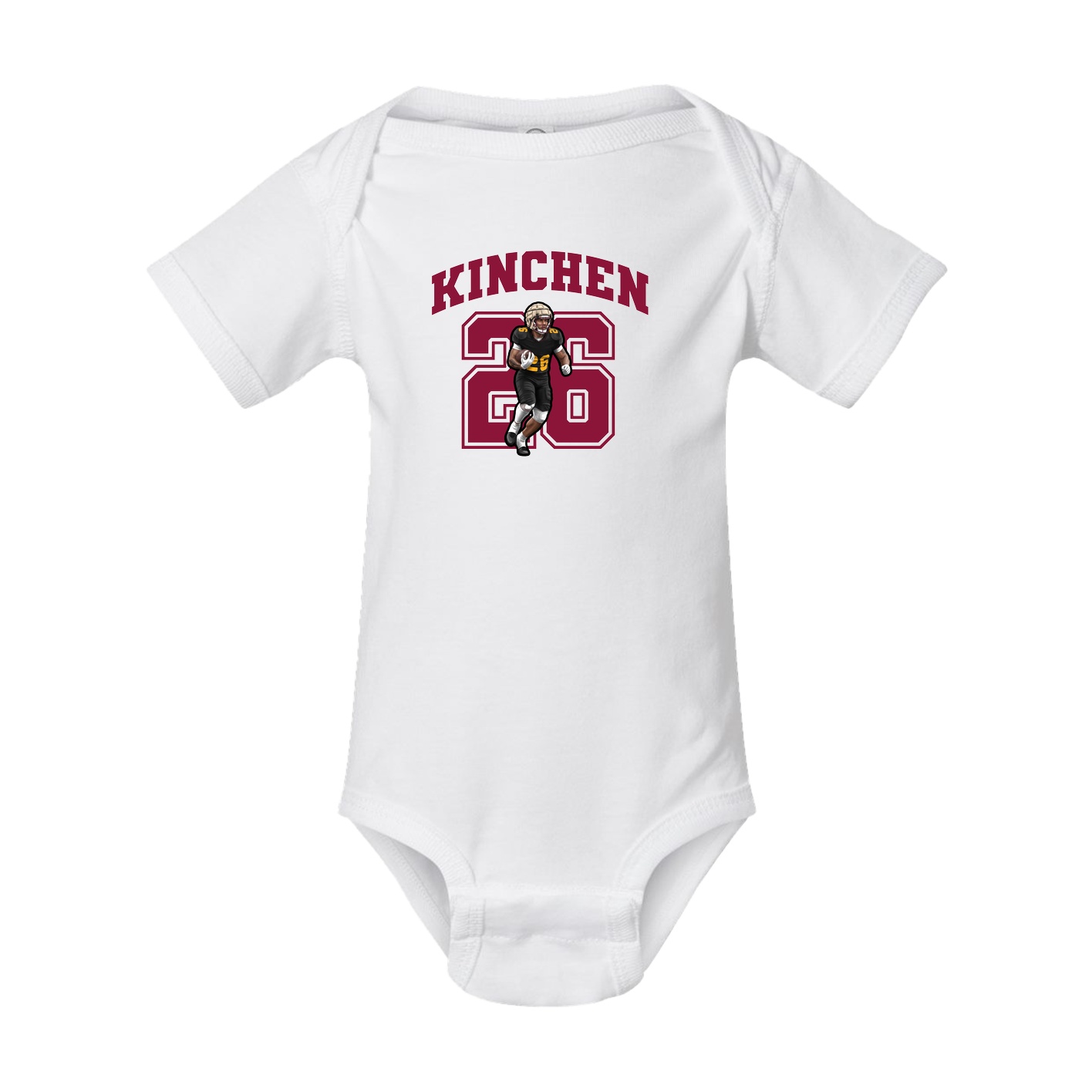 Baby Onesie — Number in White