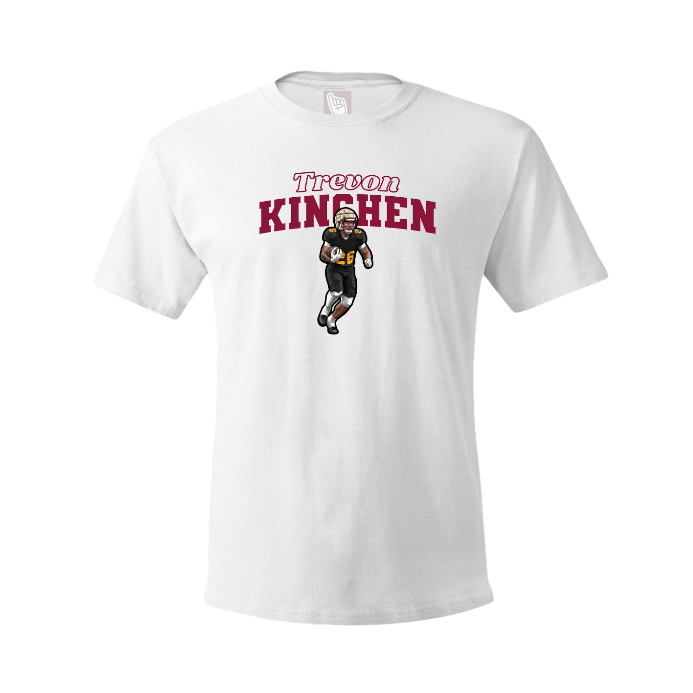 Youth Tee — Name Arch in White