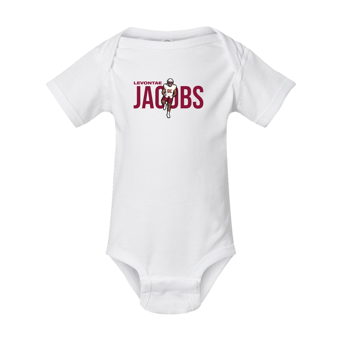 Baby Onesie — Player Name in White