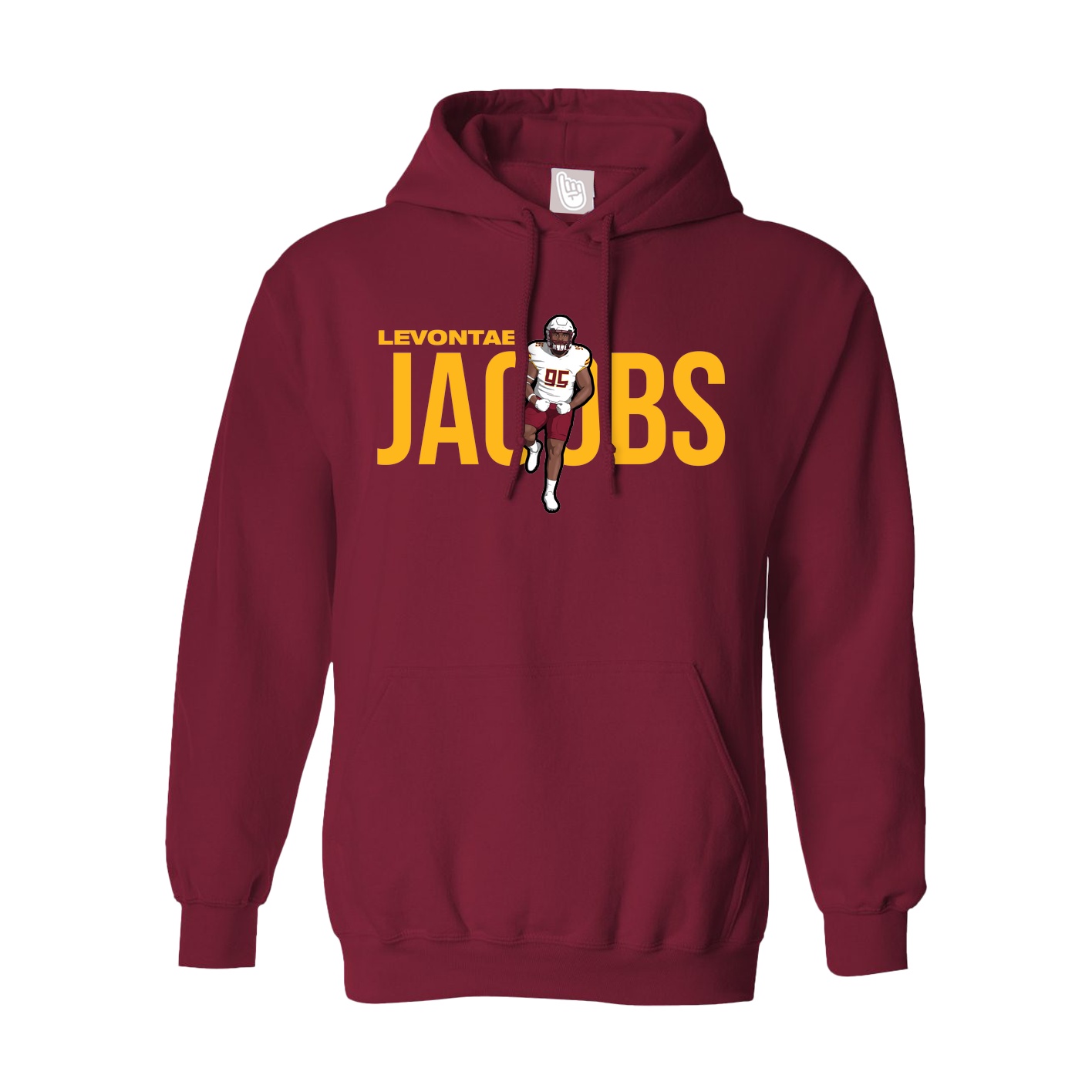 Hoodie — Player Name in Cardinal