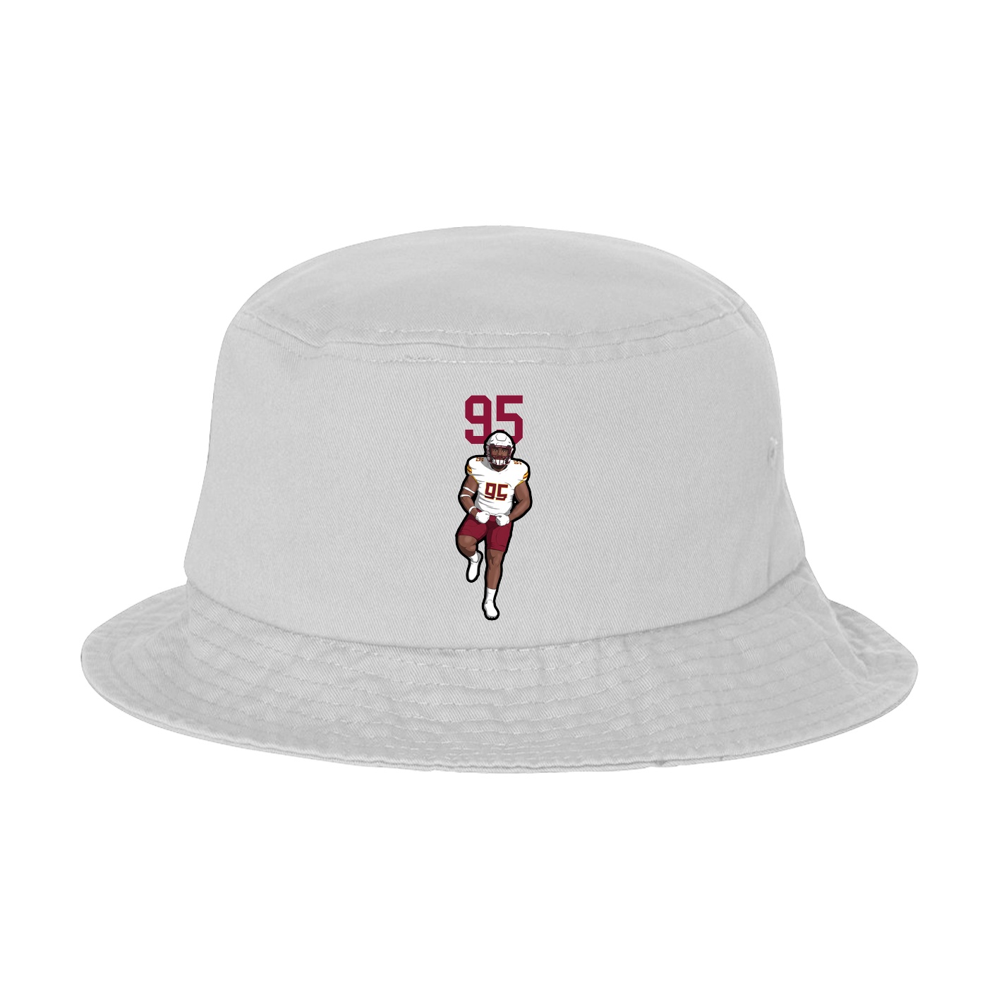 Bucket Cap — Number Top in White