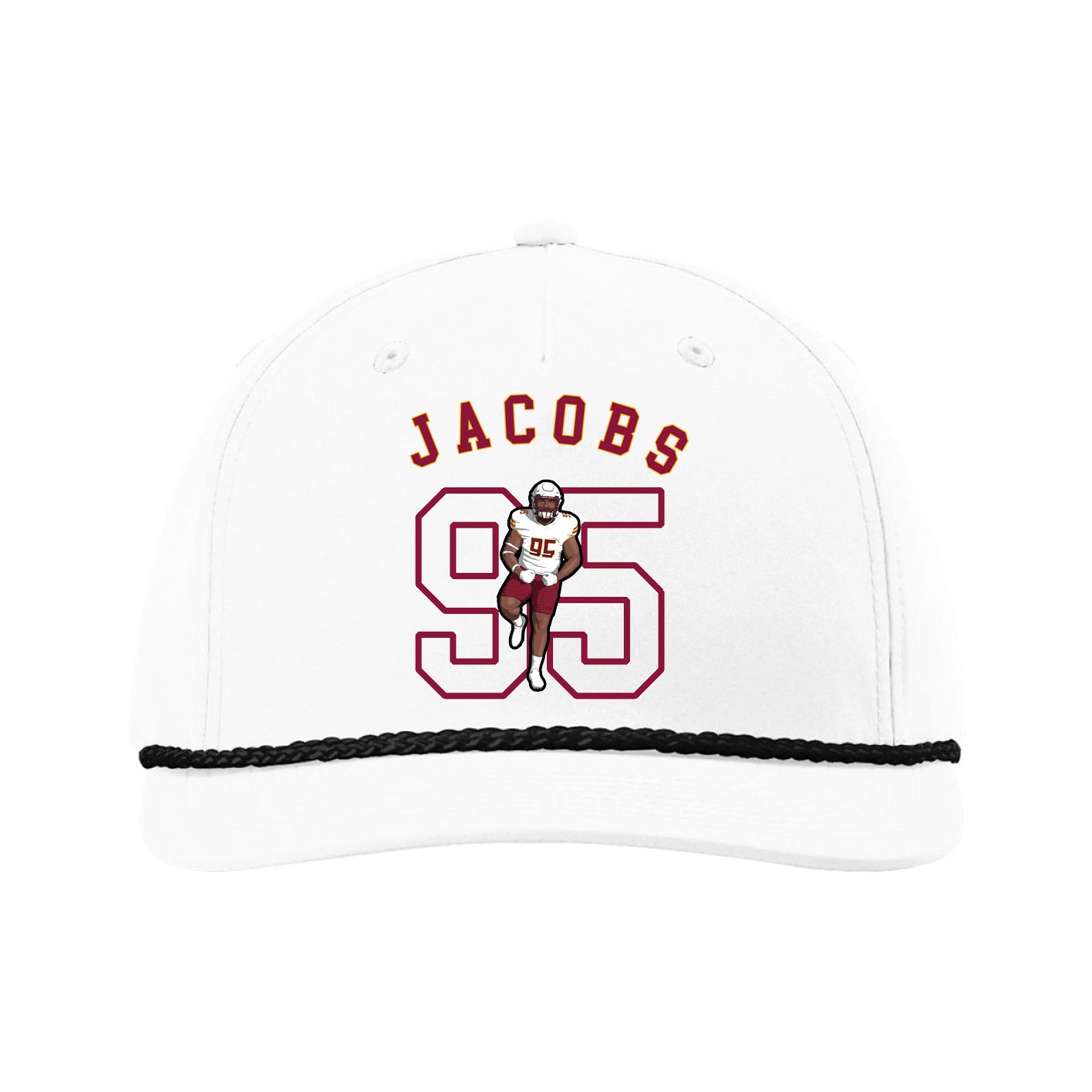 Five-Panel Classic Rope Cap — Shirsey Arch in White