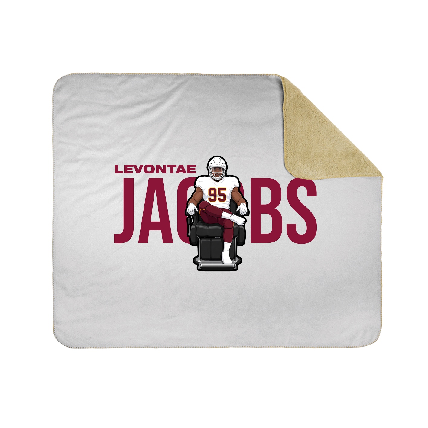 Throw Blanket — Player Name in White