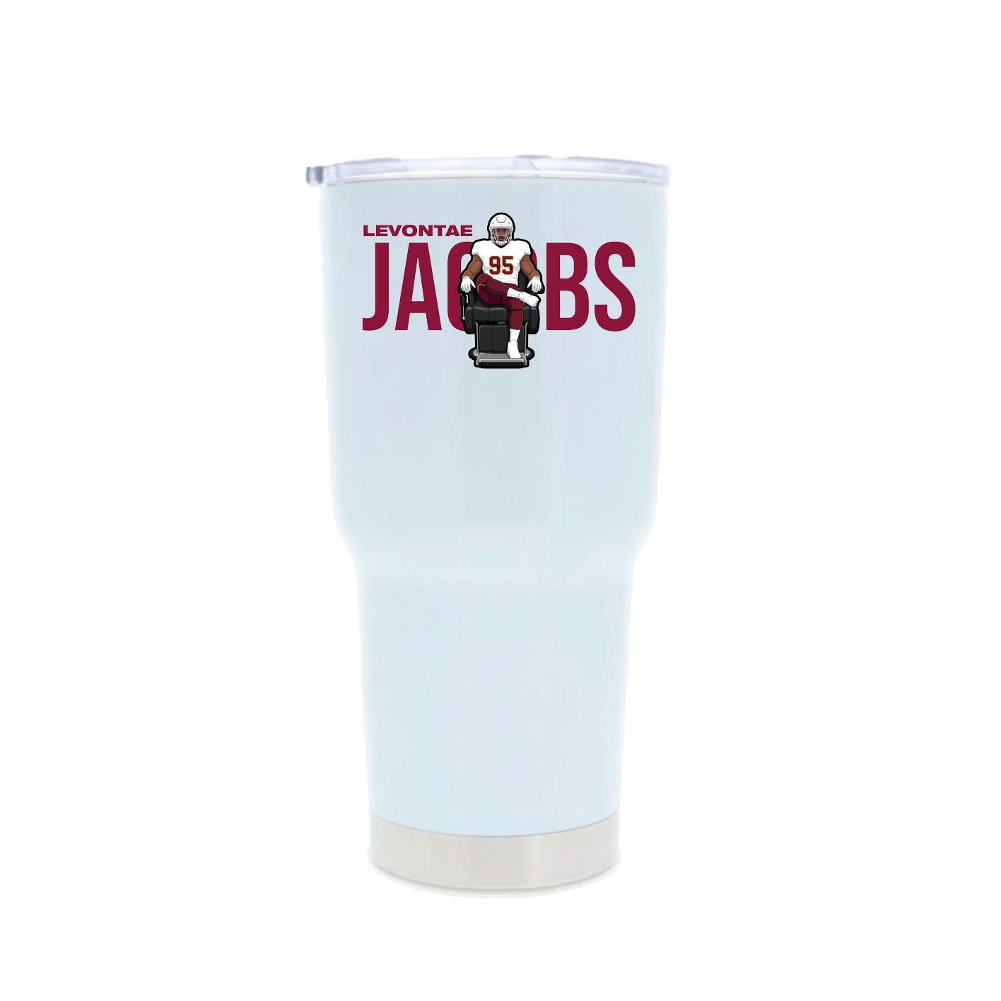 30oz Stainless Steel Tumbler — Player Name in White