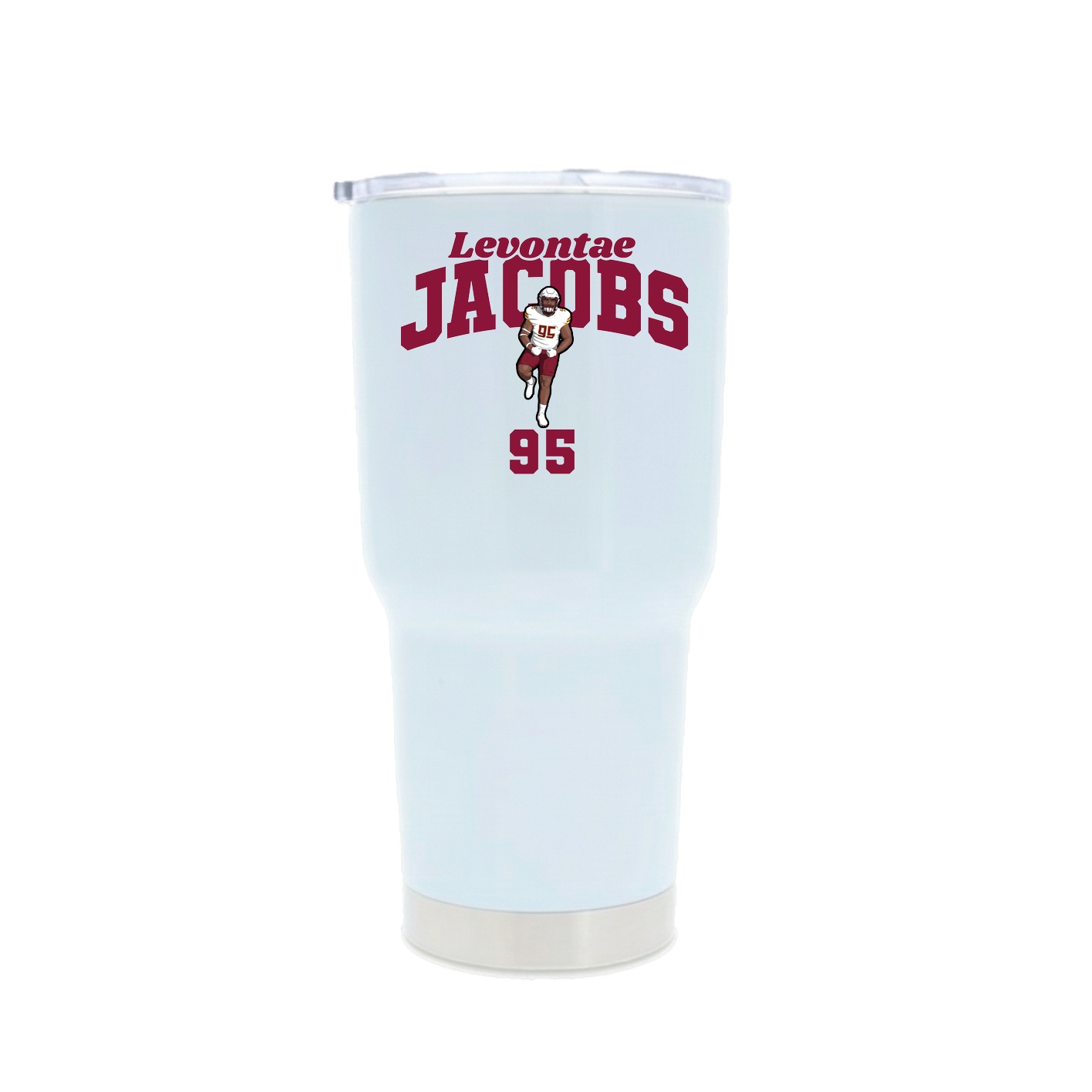 30oz Stainless Steel Tumbler — Signature Arch in White