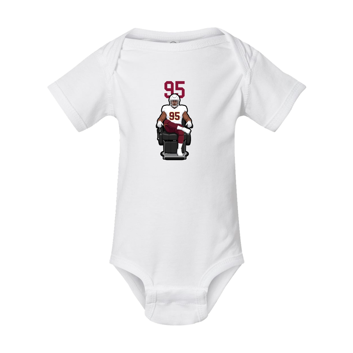 Baby Onesie — Number Top in White