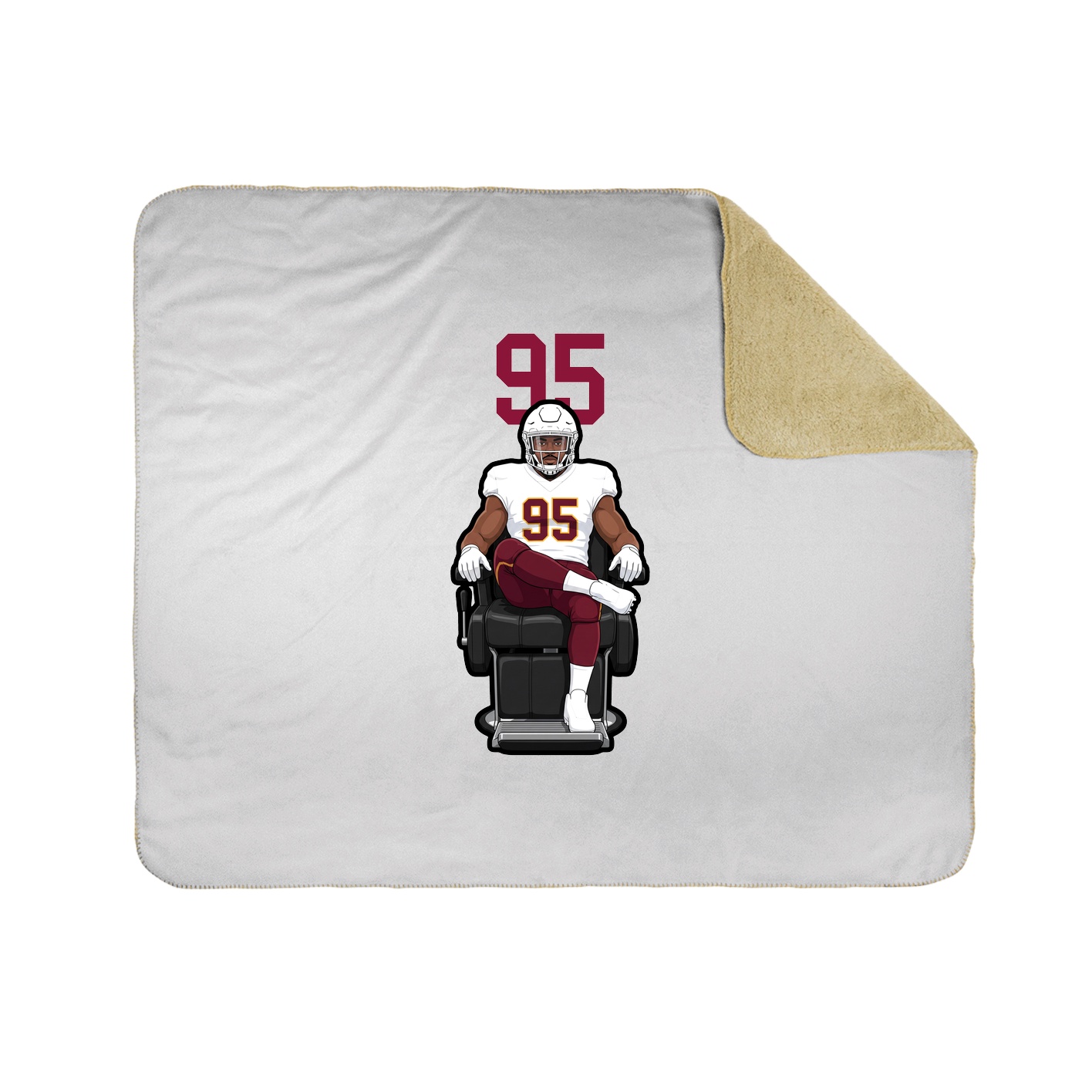 Throw Blanket — Number Top in White