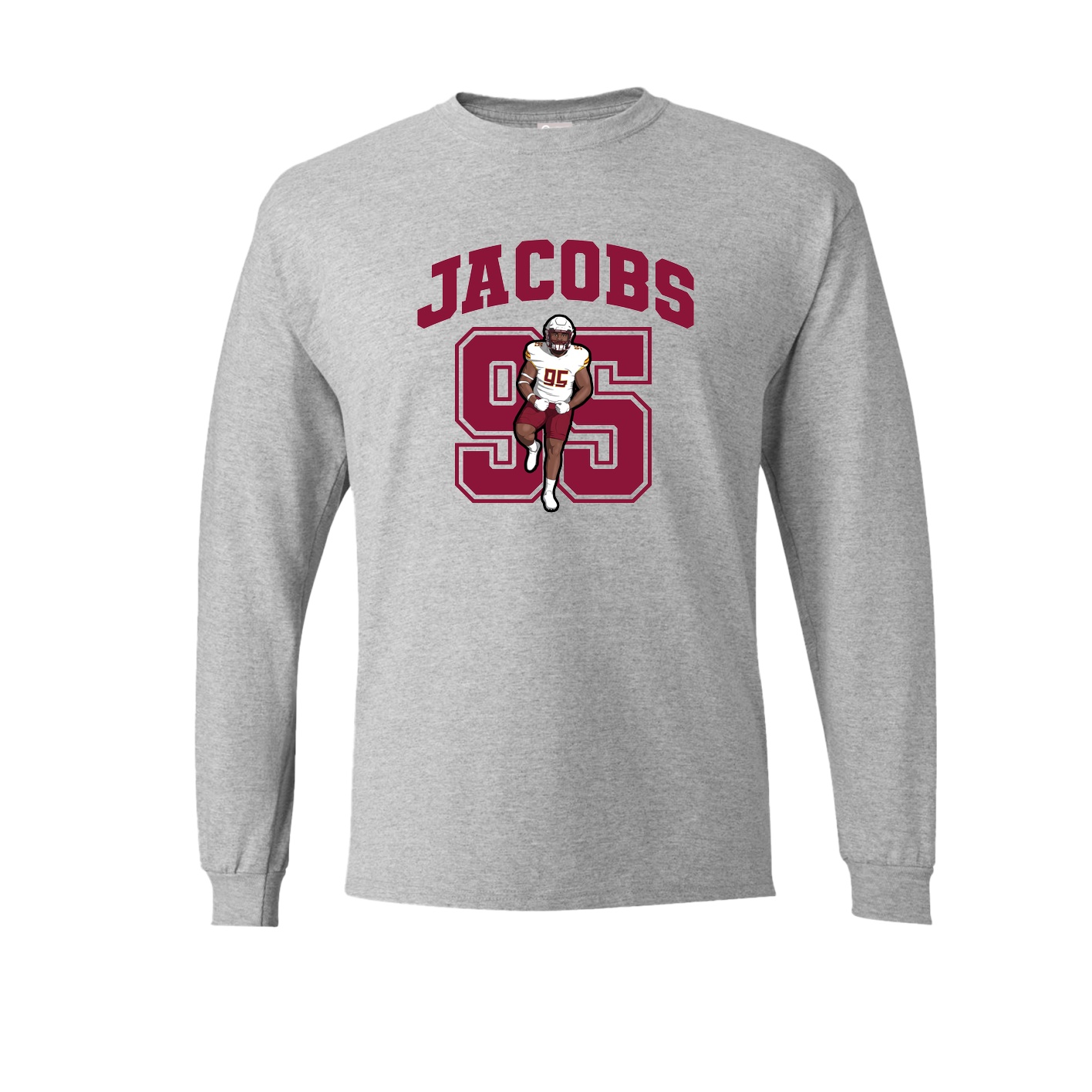 Long Sleeve Tee — Number in Grey