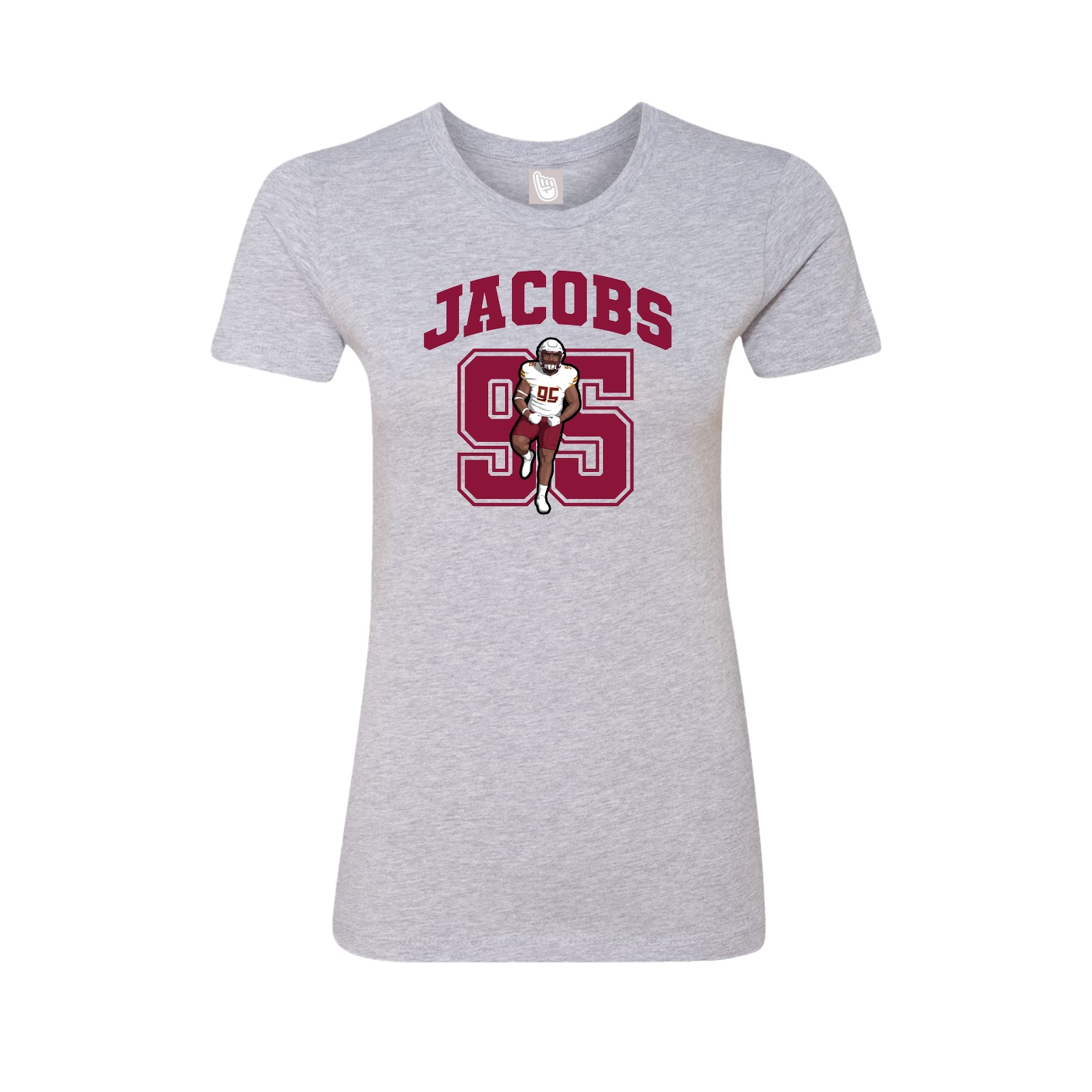 Fitted Women's Tee — Number in Grey