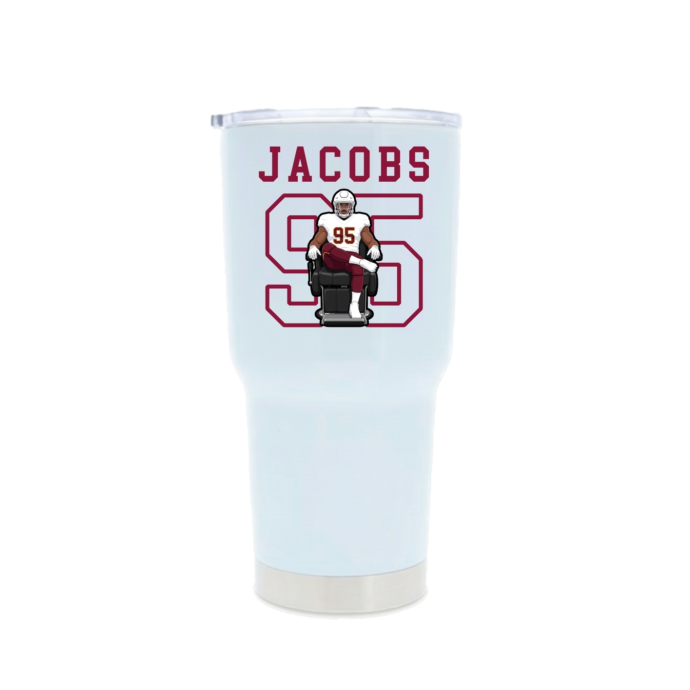 30oz Stainless Steel Tumbler — Shirsey in White