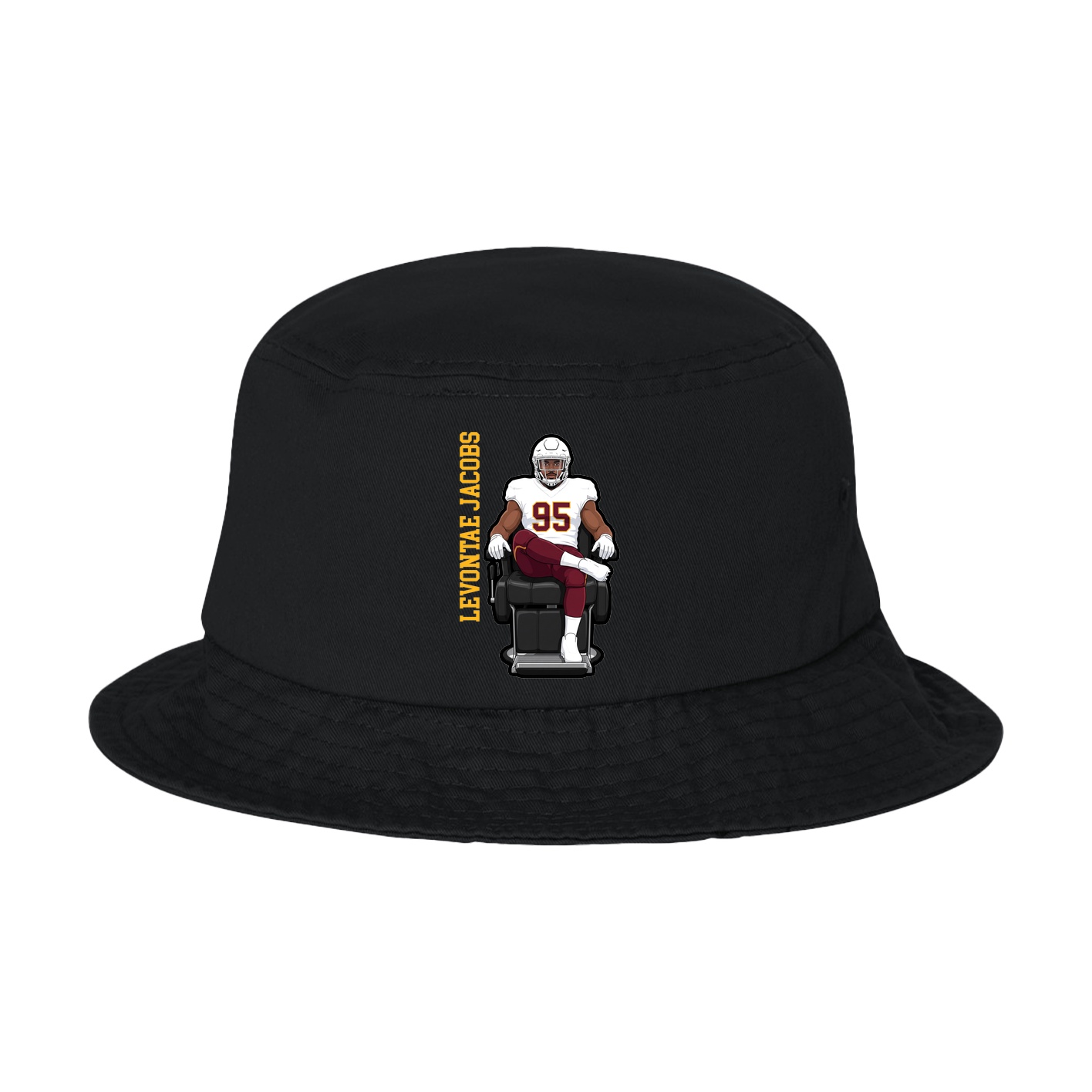 Bucket Cap — Name Vertical in Black