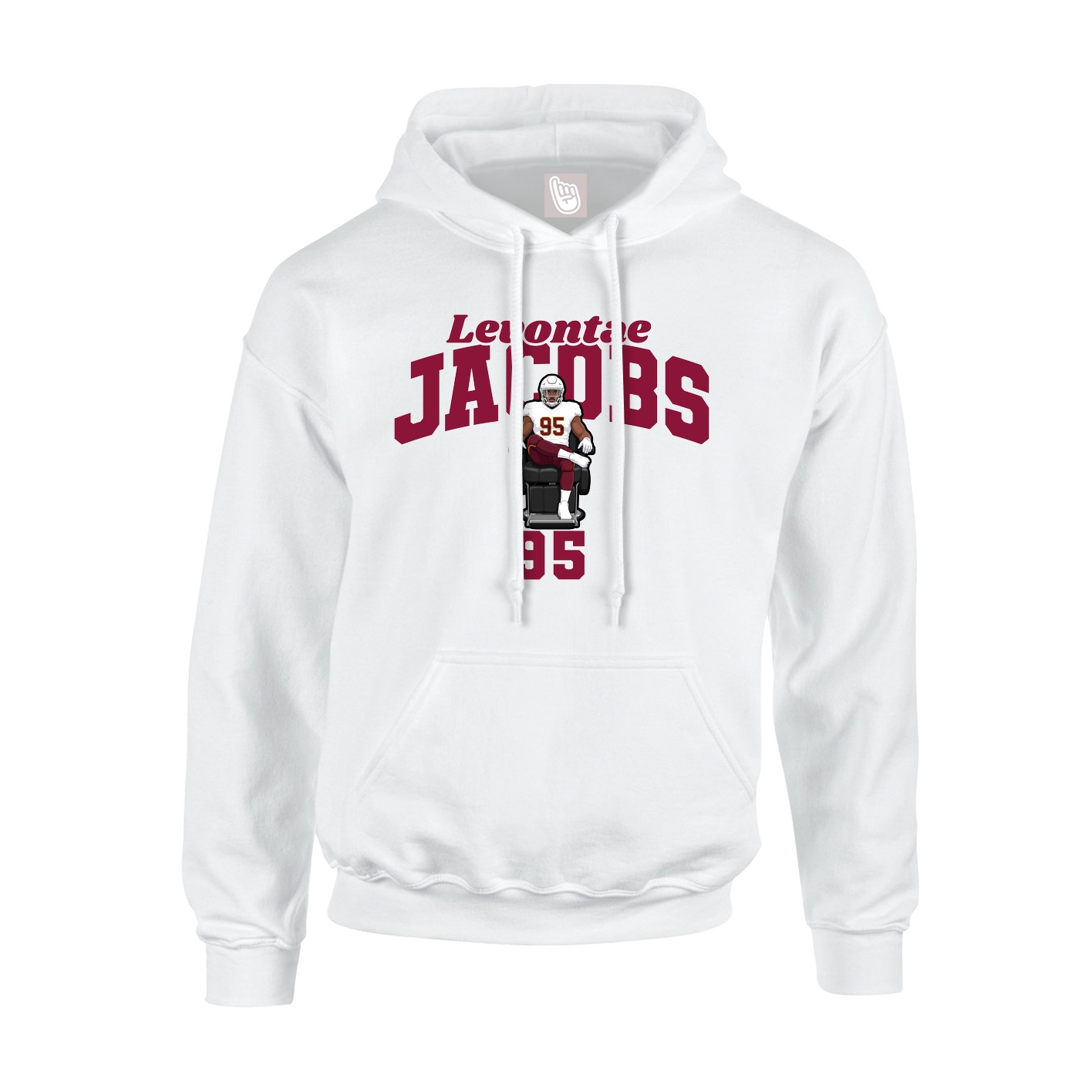 Hoodie — Signature Arch in White