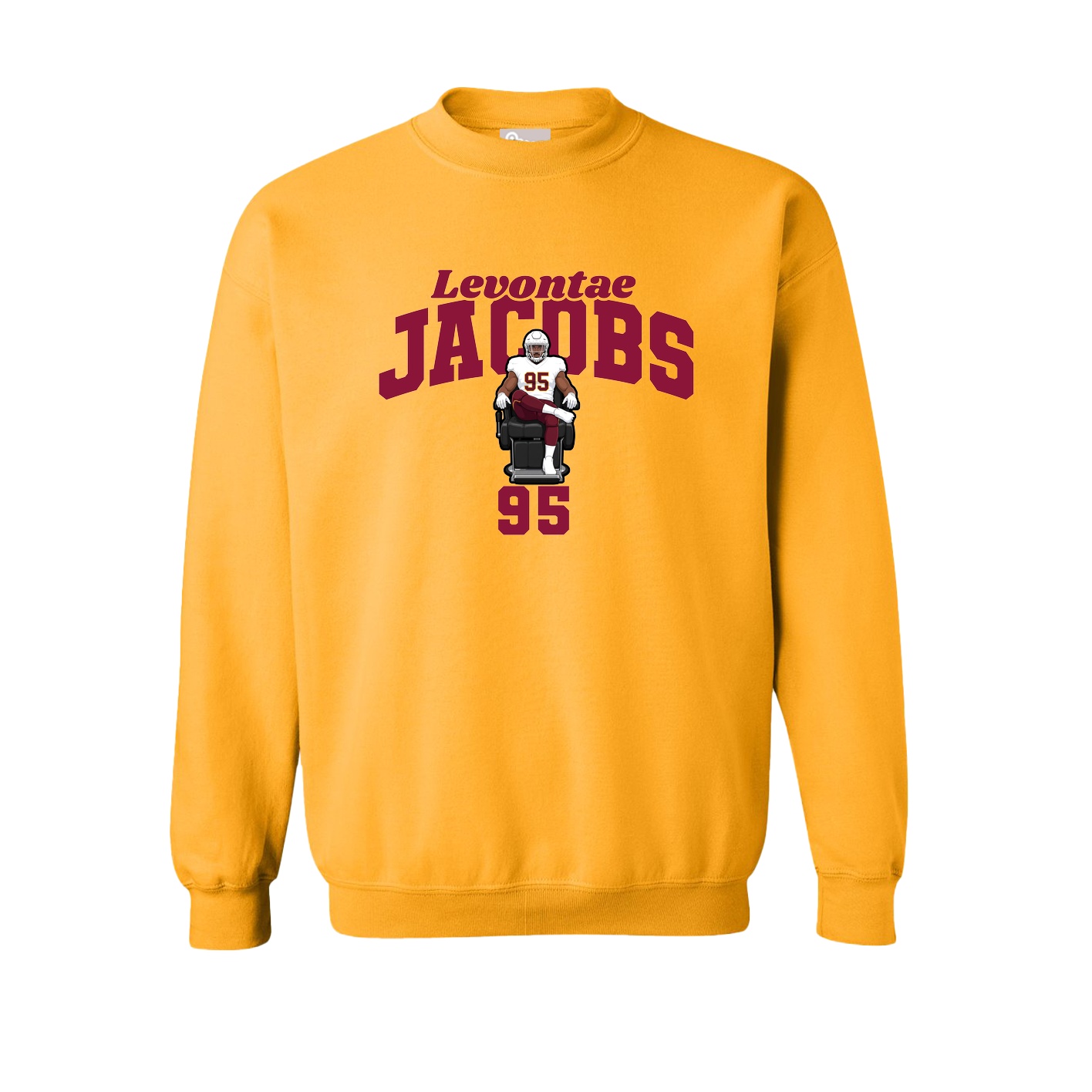 Fleece Crew — Signature Arch in Gold