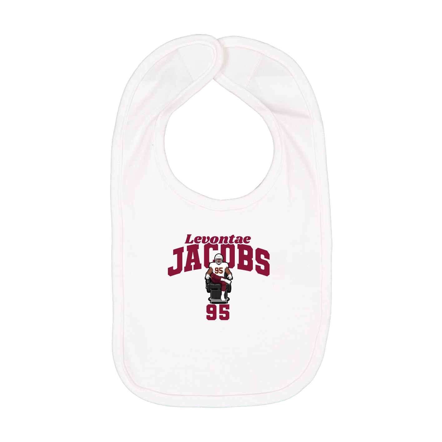 Infant Bib — Signature Arch in White
