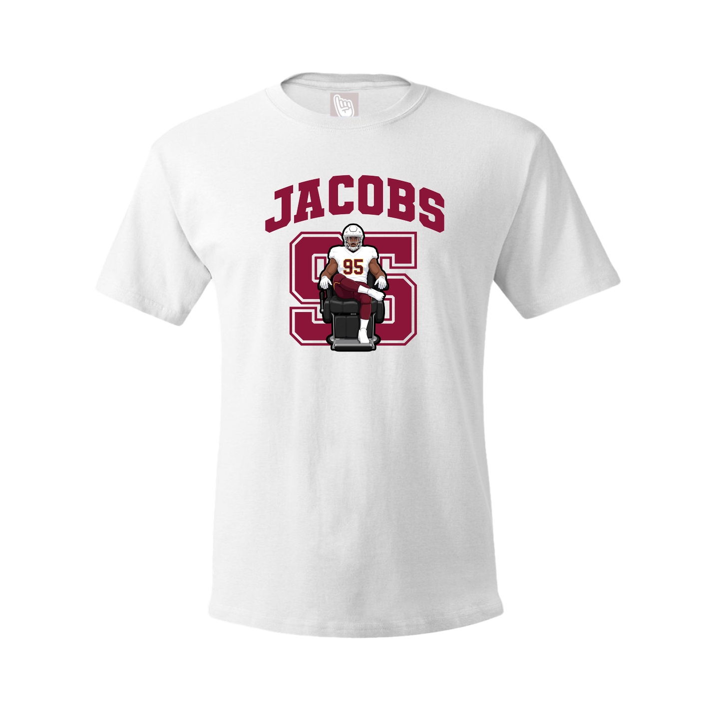 Youth Tee — Number in White