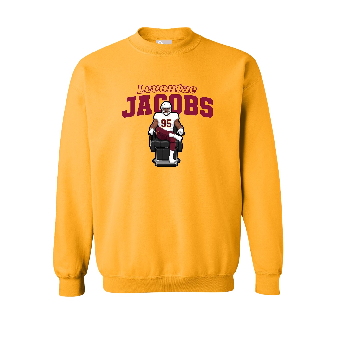 Fleece Crew — Name Arch in Gold