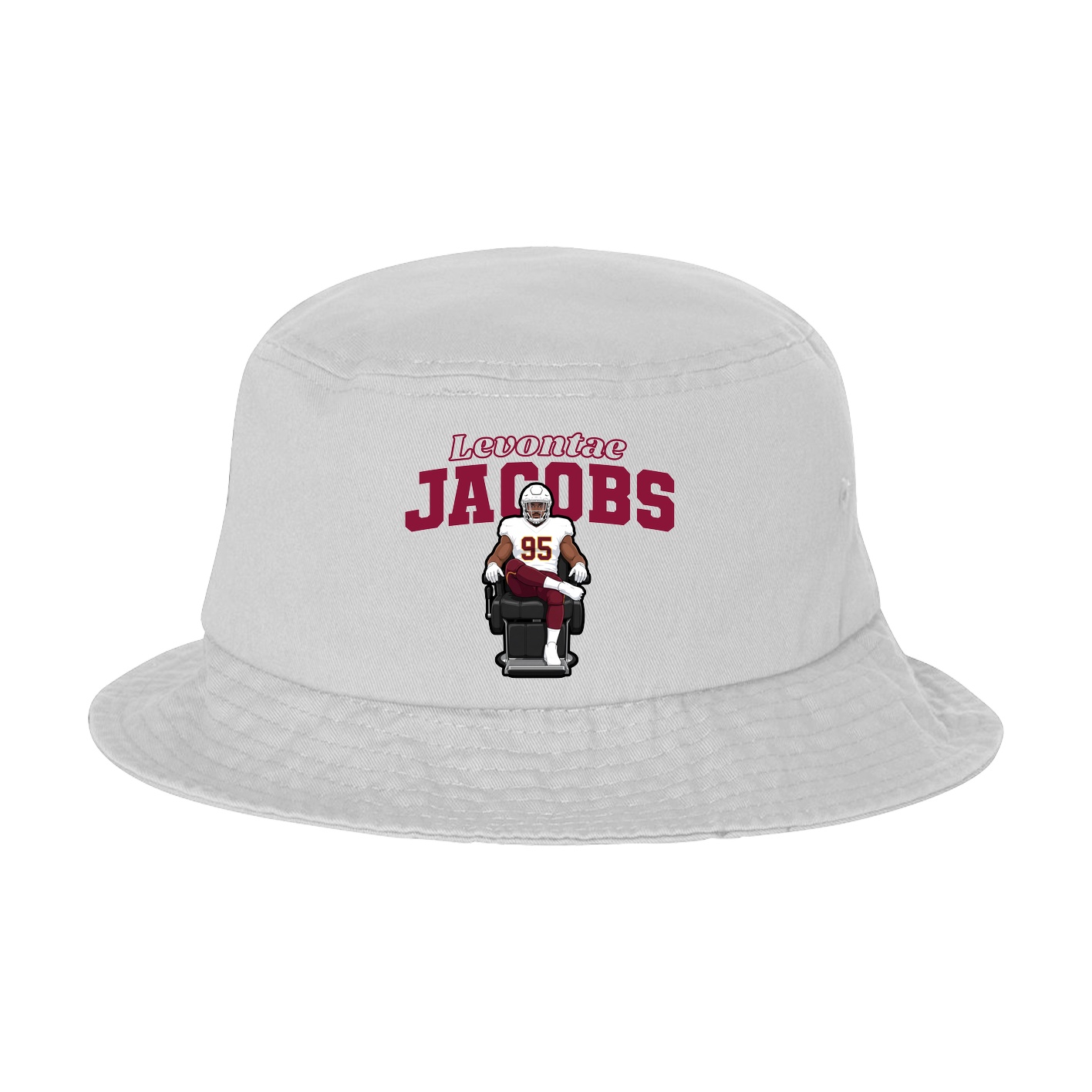 Bucket Cap — Name Arch in White