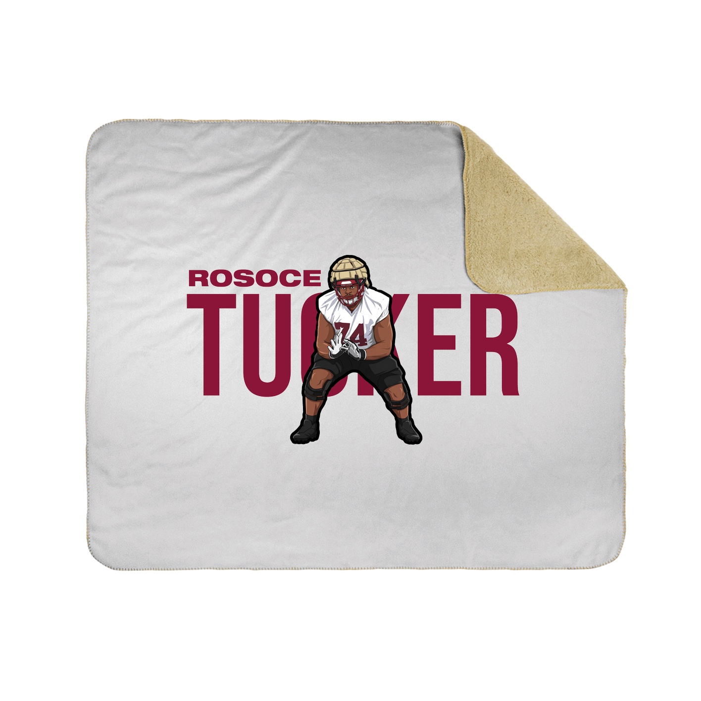 Throw Blanket — Player Name in White