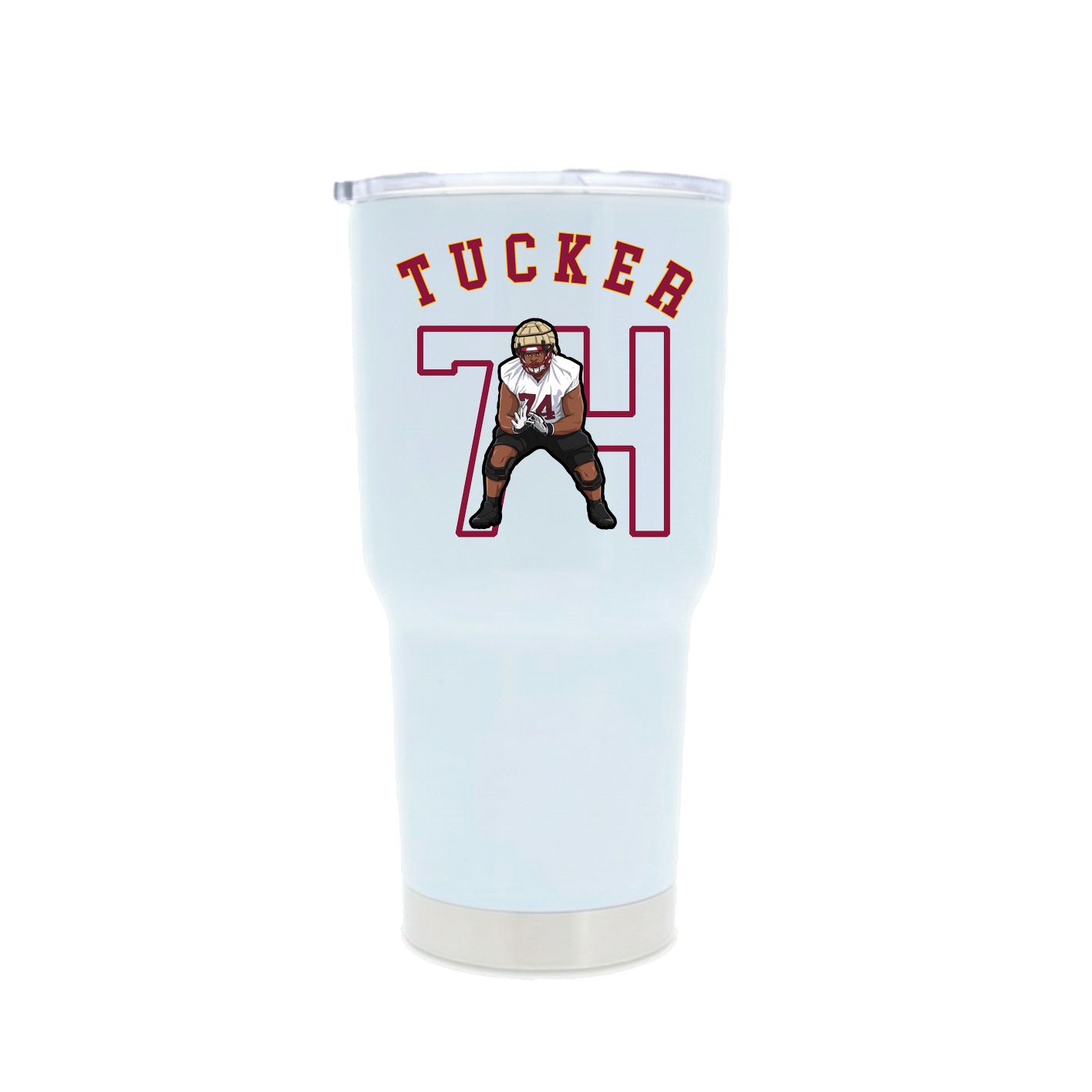 30oz Stainless Steel Tumbler — Shirsey Arch in White