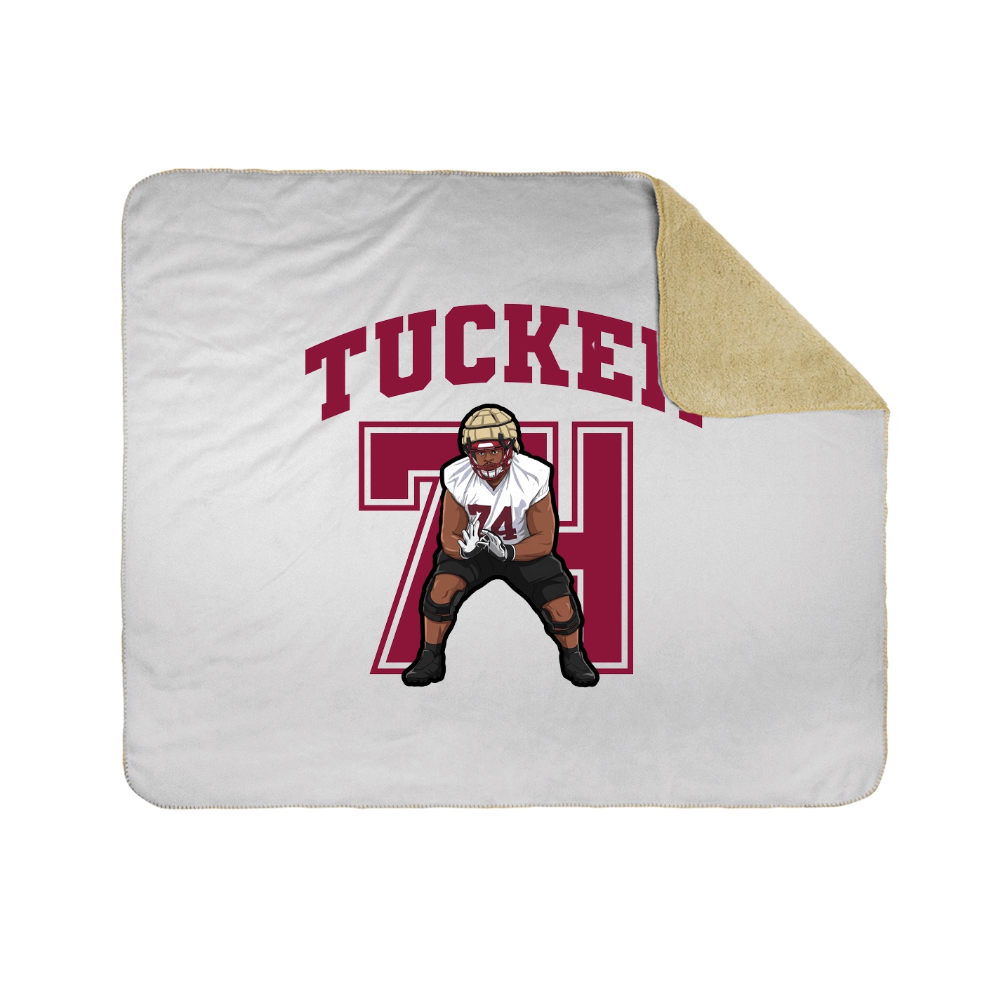 Throw Blanket — Number in White