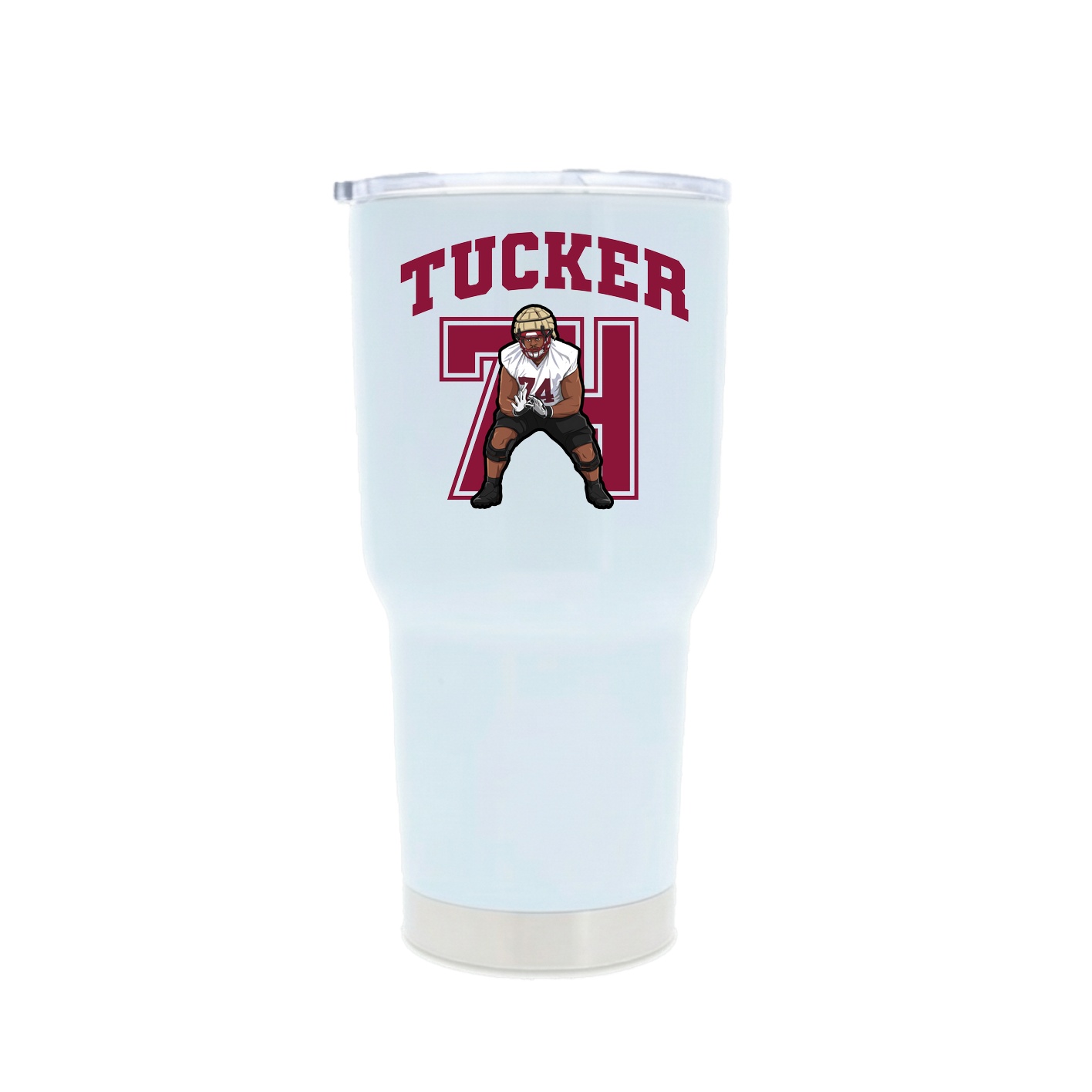 30oz Stainless Steel Tumbler — Number in White