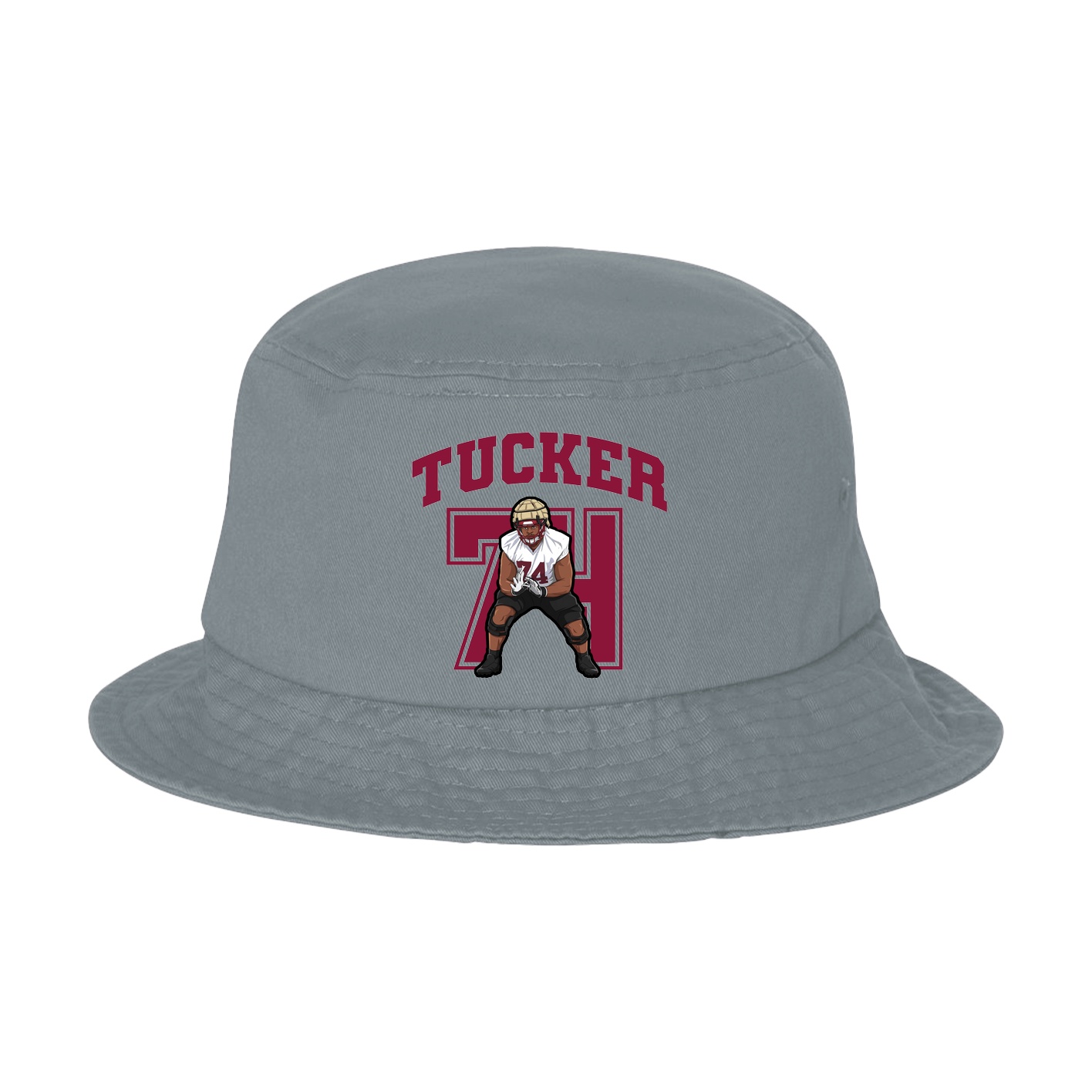 Bucket Cap — Number in Grey