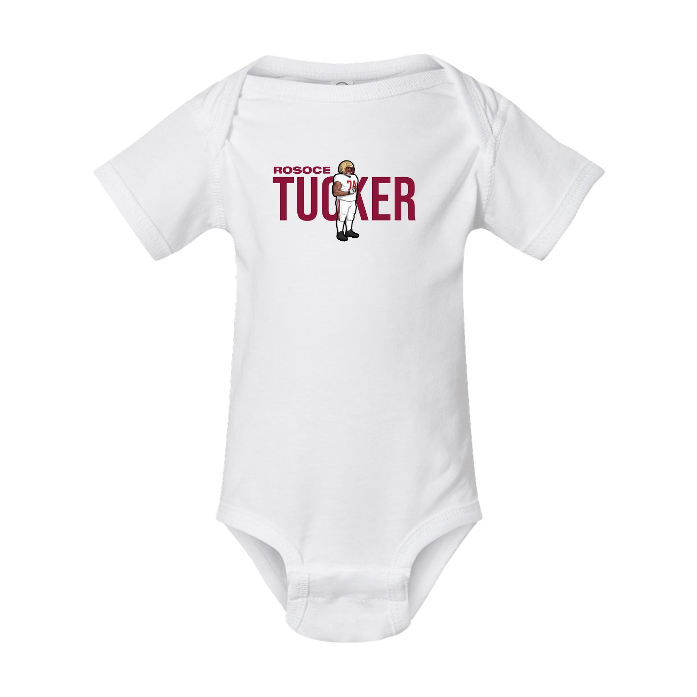 Baby Onesie — Player Name in White