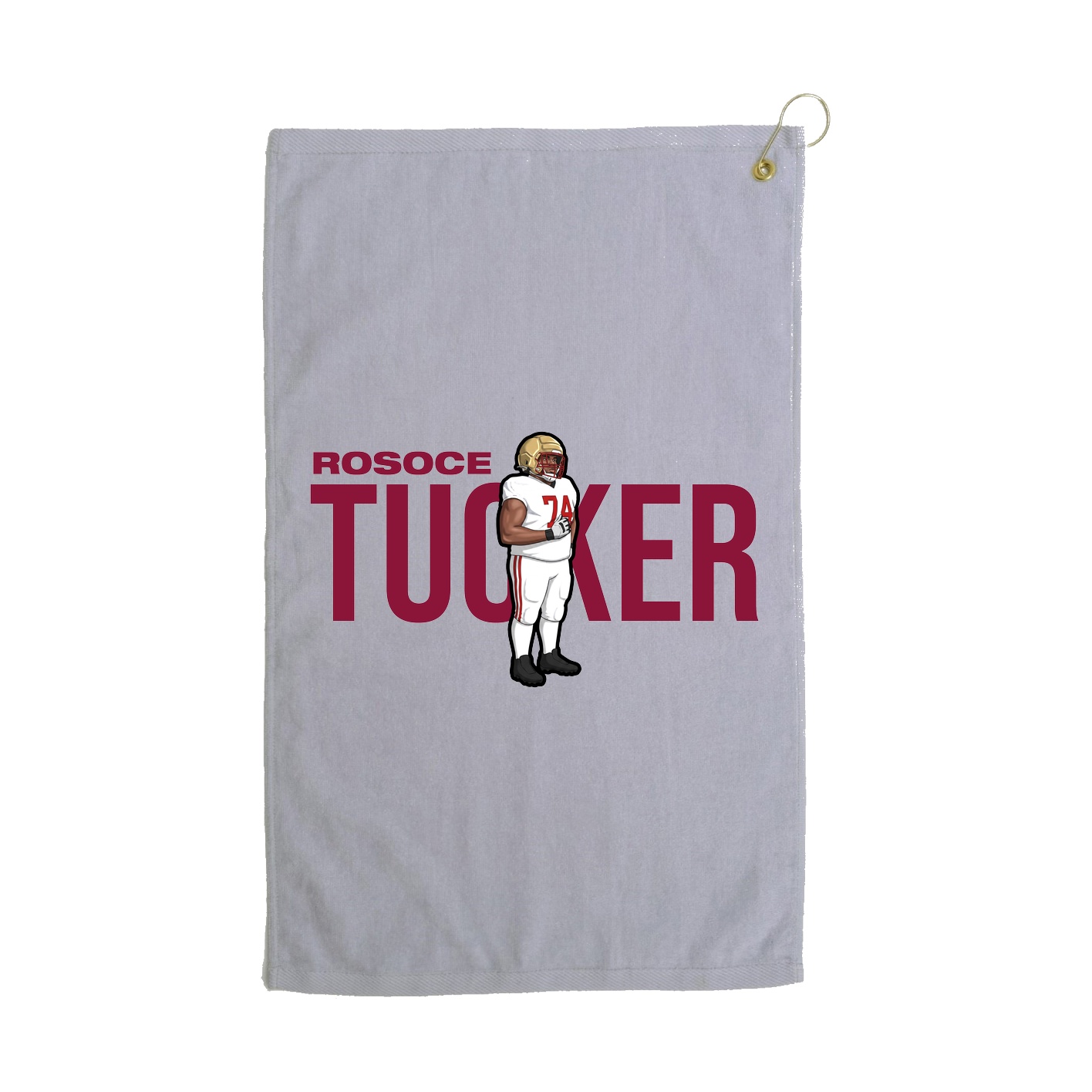 Golf Towel — Player Name in Grey