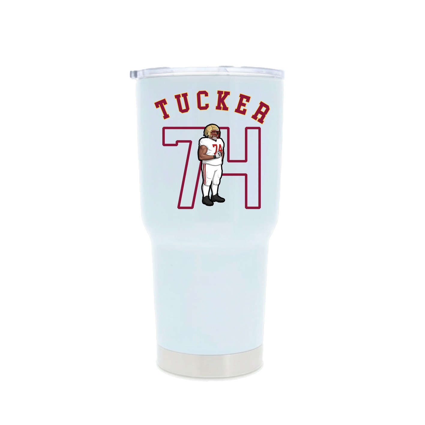 30oz Stainless Steel Tumbler — Shirsey Arch in White