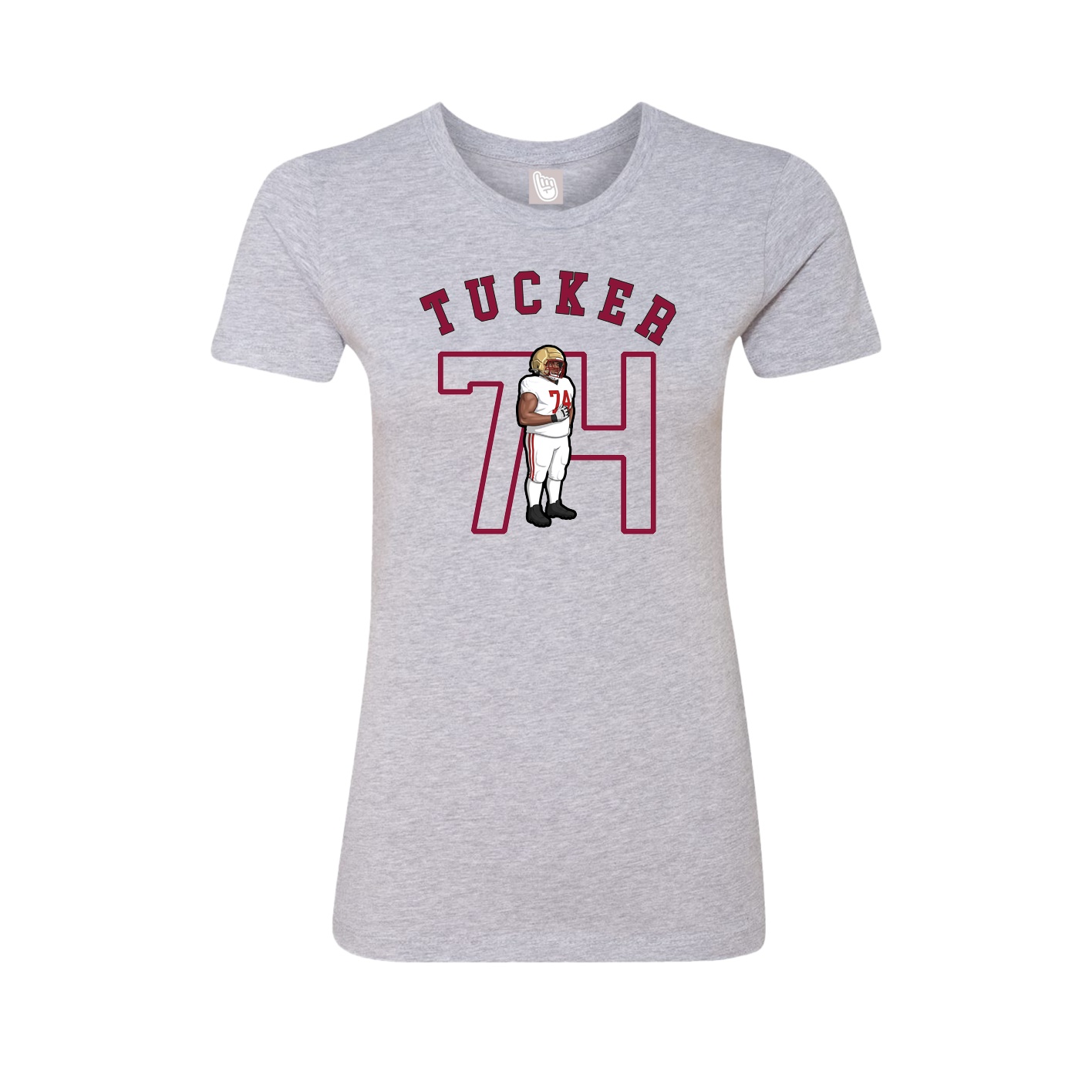 Fitted Women's Tee — Shirsey Arch in Grey
