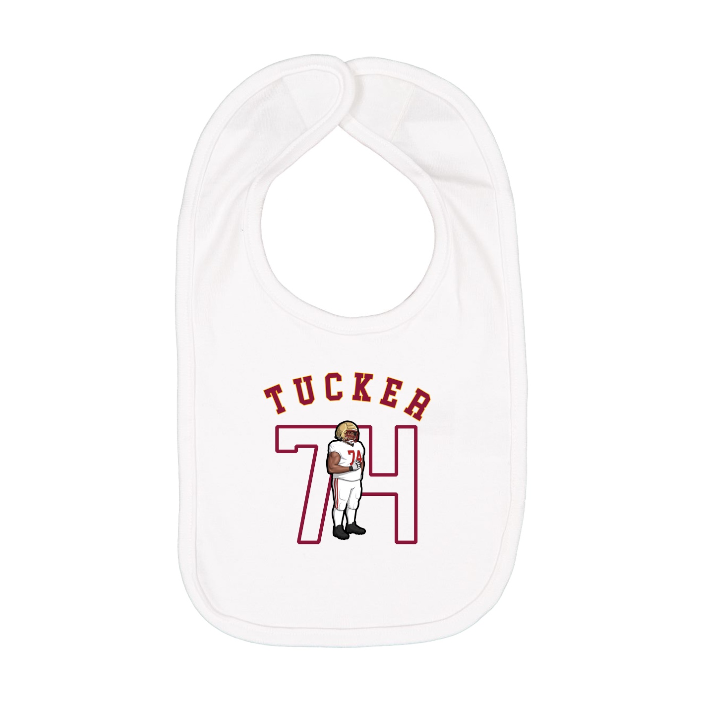Infant Bib — Shirsey Arch in White
