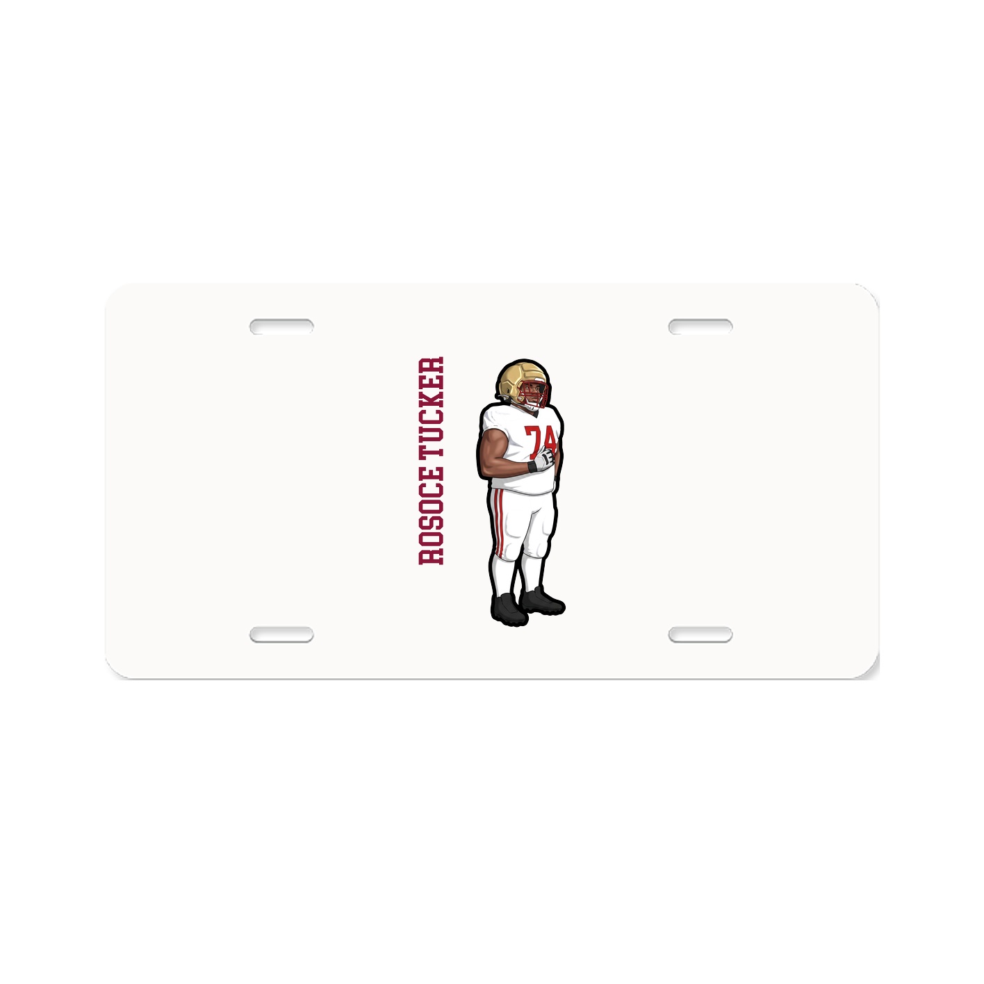 License Plate — Name Vertical in Classic