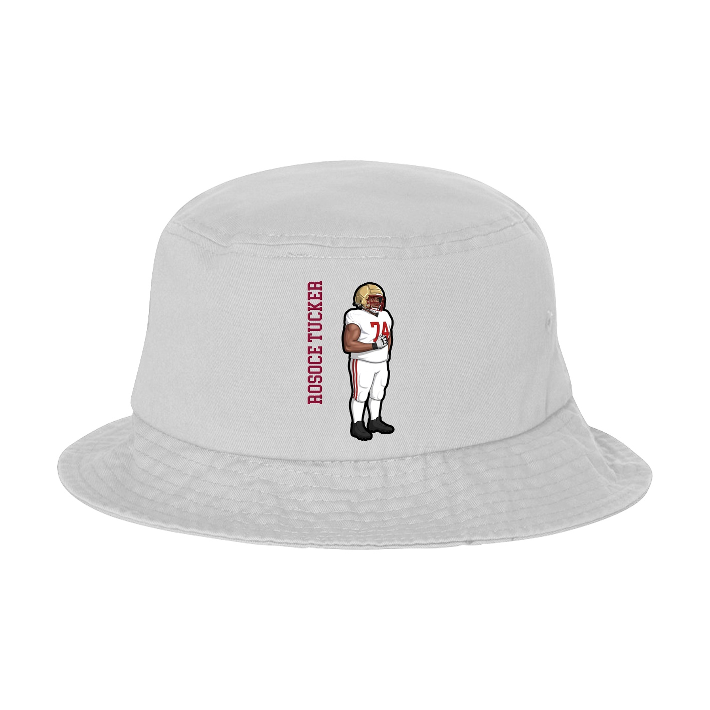 Bucket Cap — Name Vertical in White