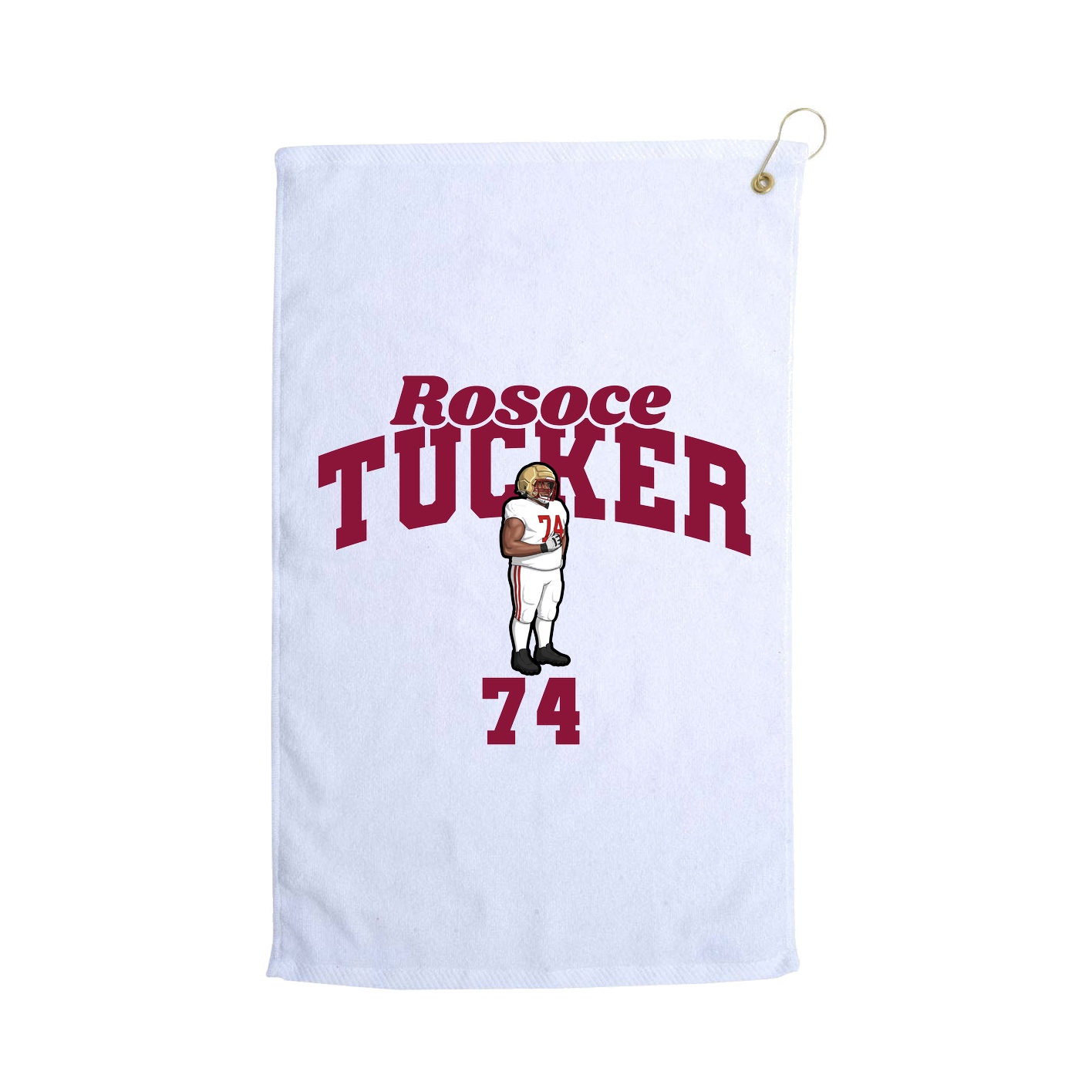Golf Towel — Signature Arch in White