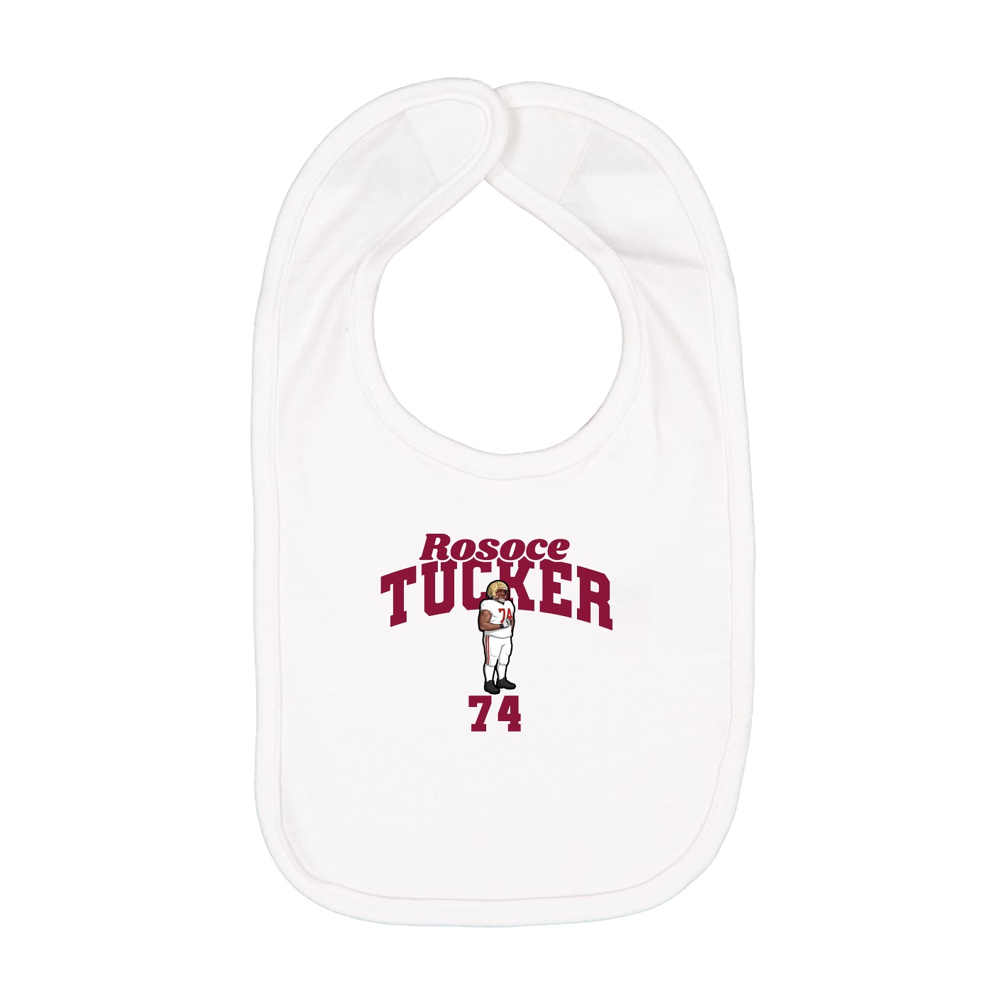 Infant Bib — Signature Arch in White