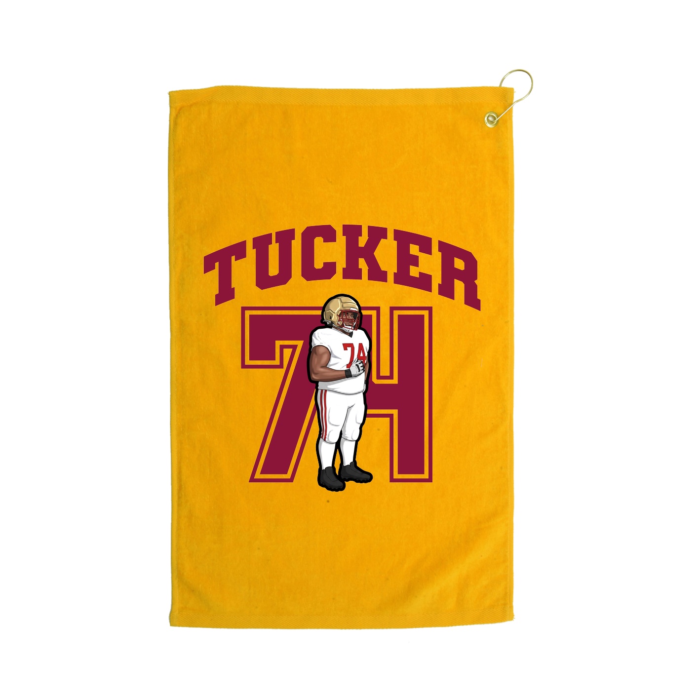 Golf Towel — Number in Gold