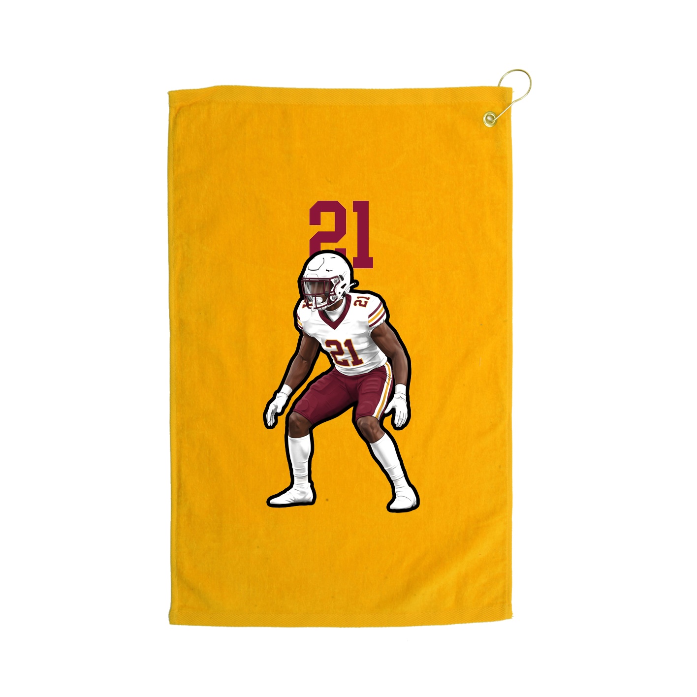 Golf Towel — Number Top in Gold