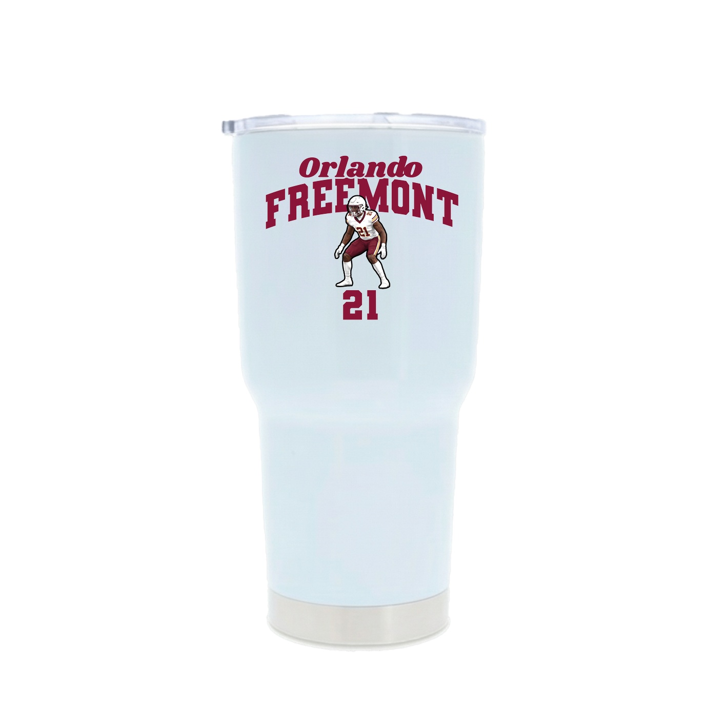 30oz Stainless Steel Tumbler — Signature Arch in White