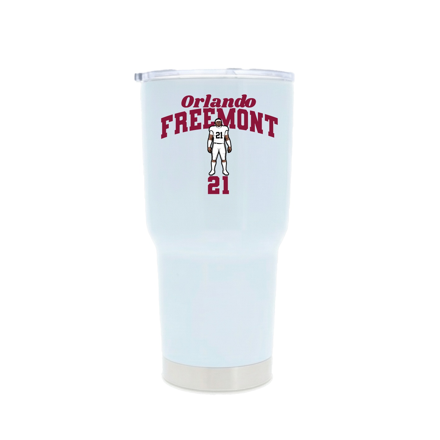 30oz Stainless Steel Tumbler — Signature Arch in White