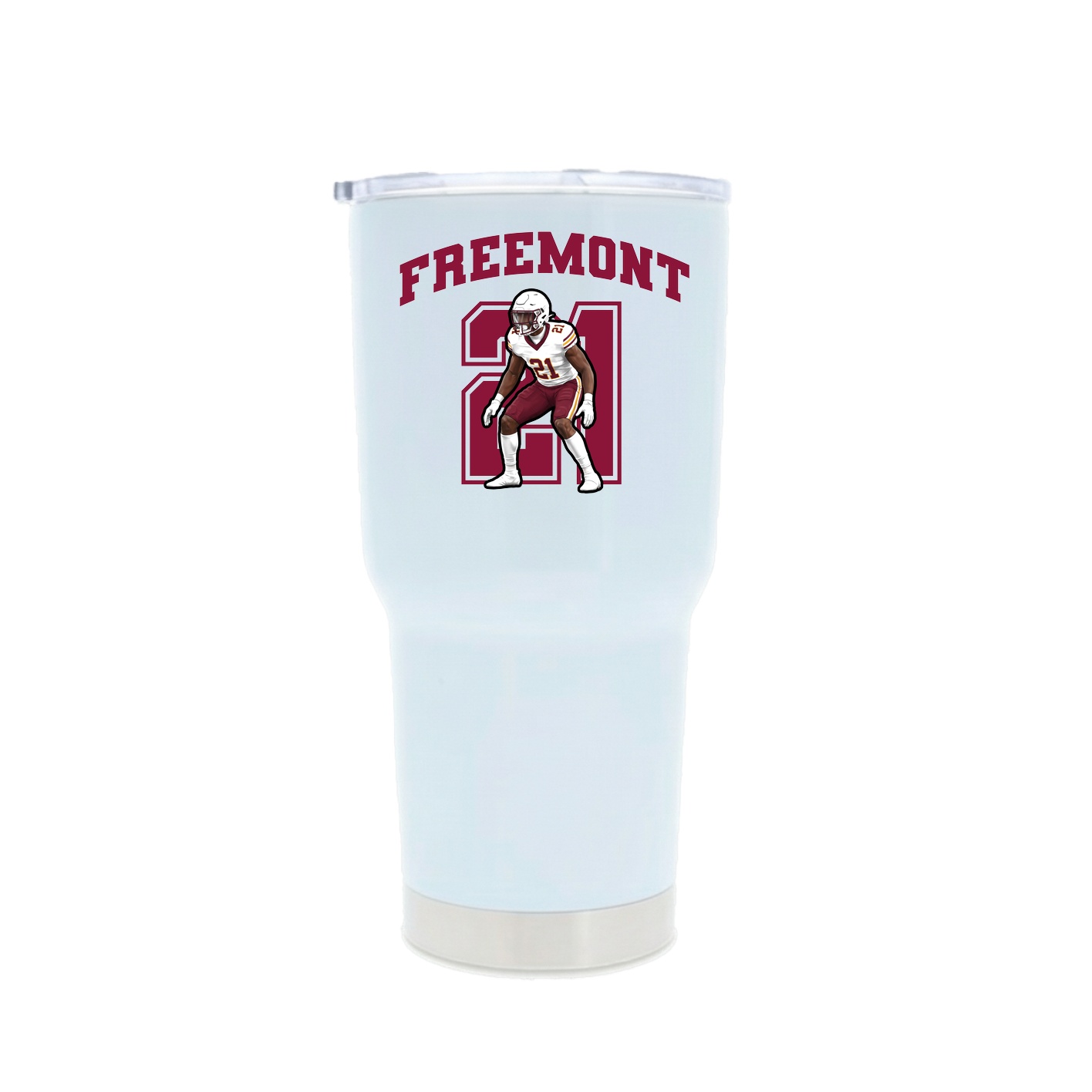 30oz Stainless Steel Tumbler — Number in White