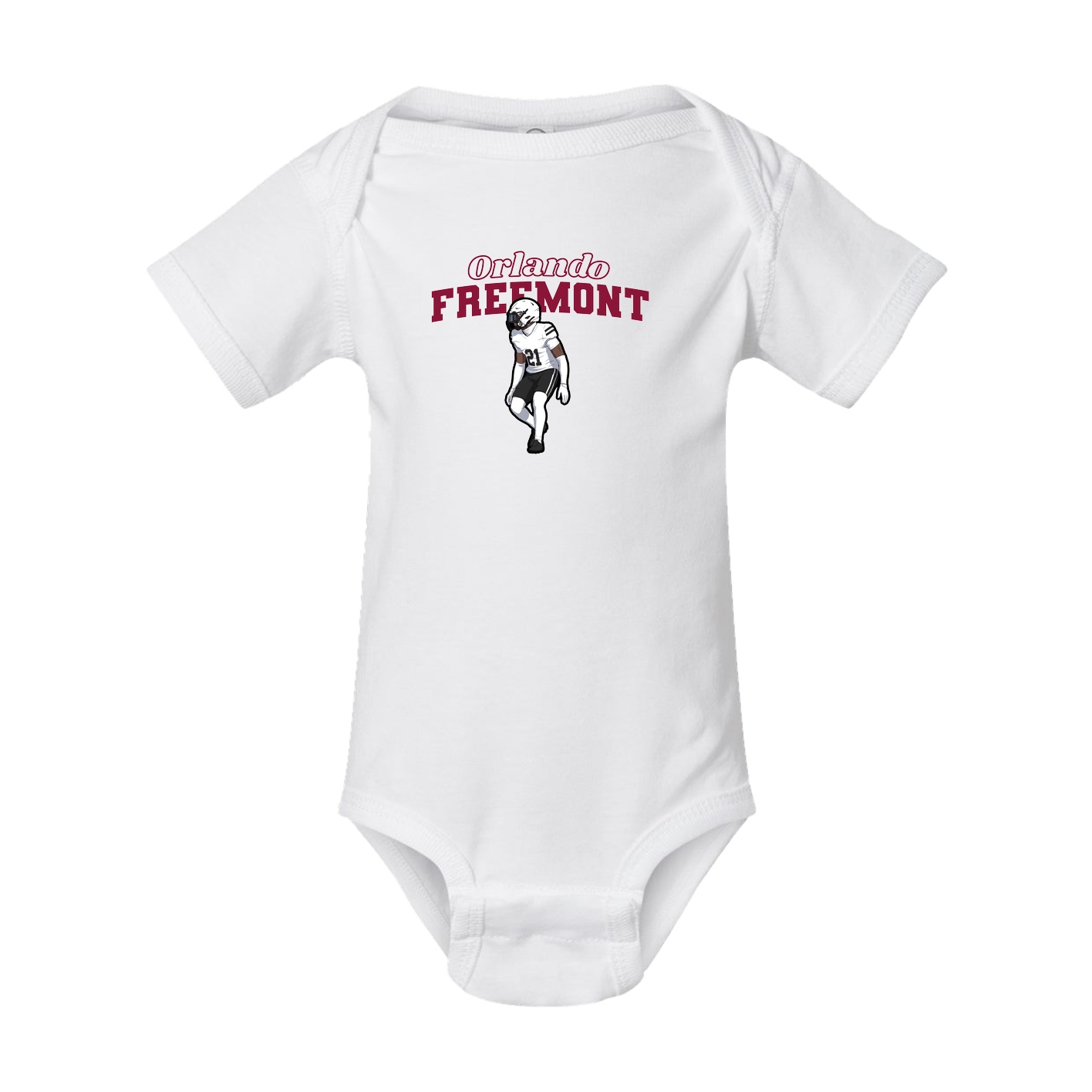 Baby Onesie — Name Arch in White