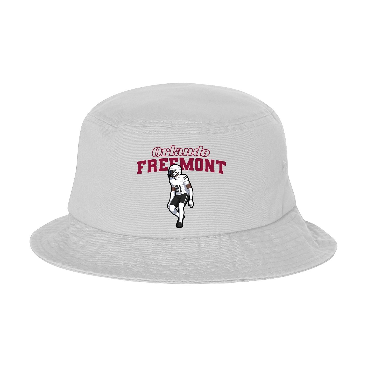Bucket Cap — Name Arch in White