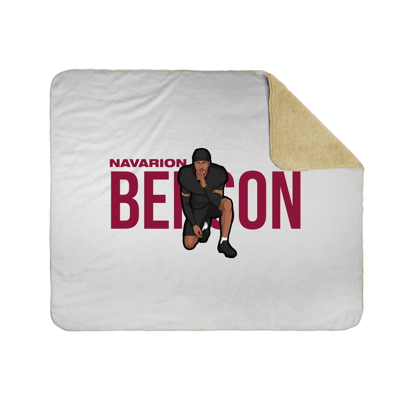 Throw Blanket — Player Name in White