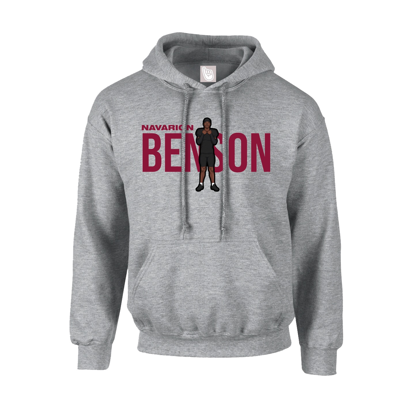 Hoodie — Player Name in Grey