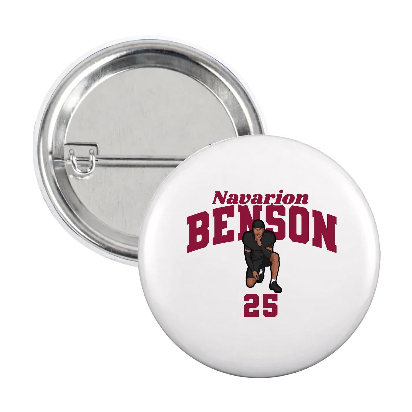 Game Day Button — Signature Arch in White