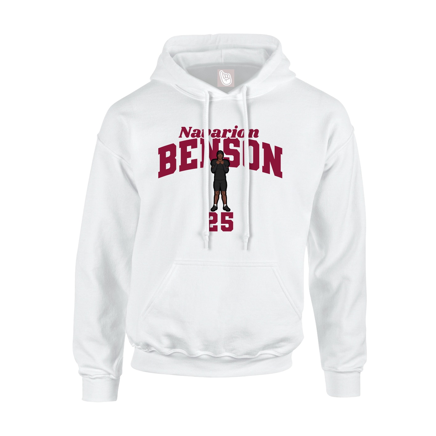 Youth Hoodie — Signature Arch in White