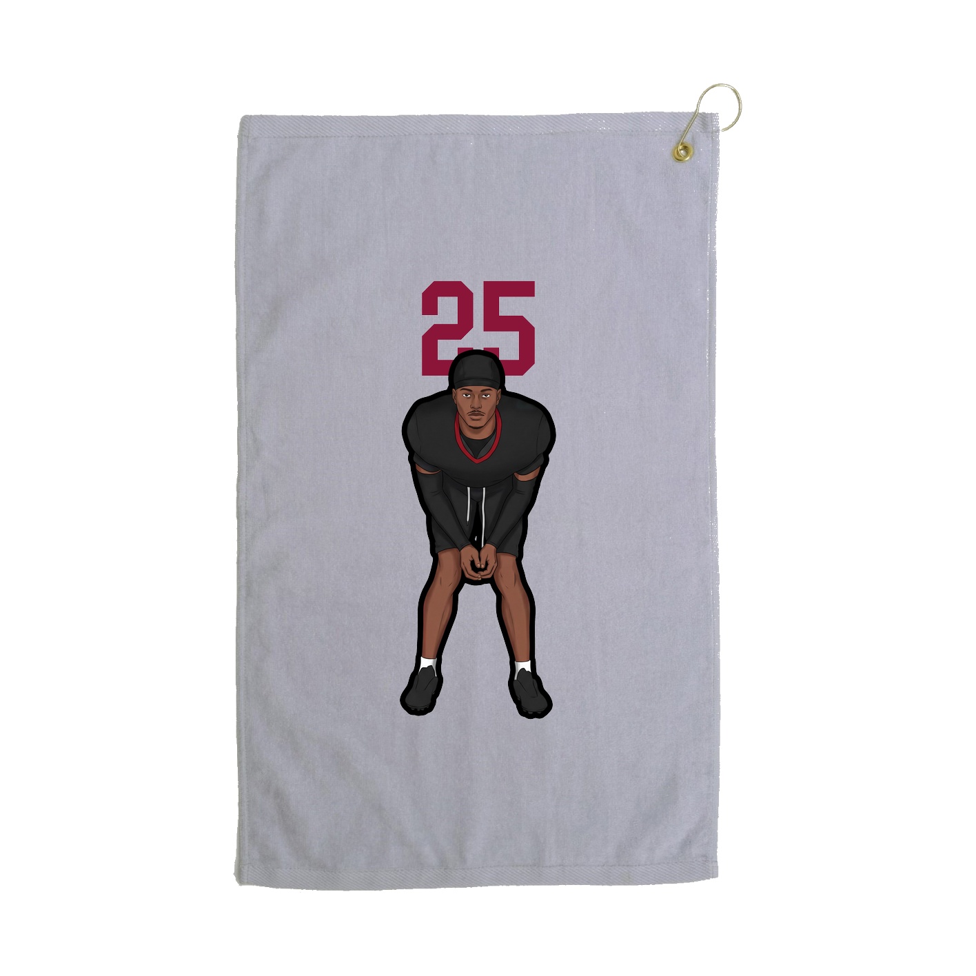 Golf Towel — Number Top in Grey