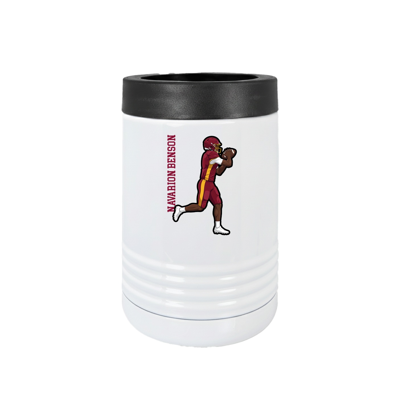 Beverage Holder — Name Vertical in White
