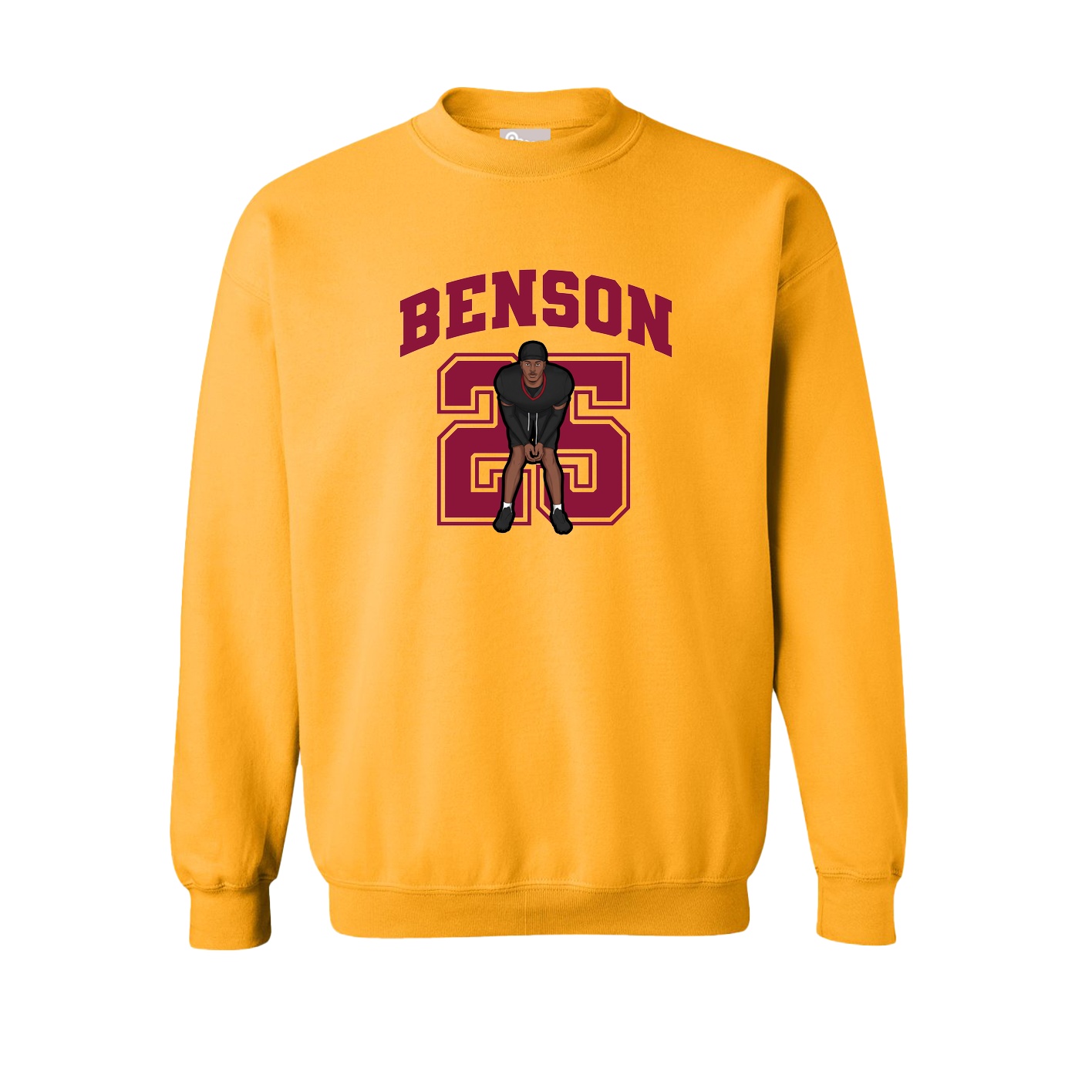 Fleece Crew — Number in Gold