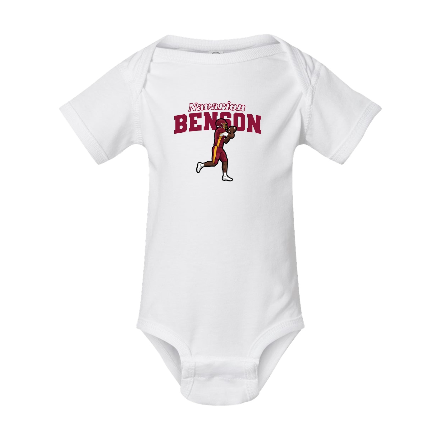 Baby Onesie — Name Arch in White